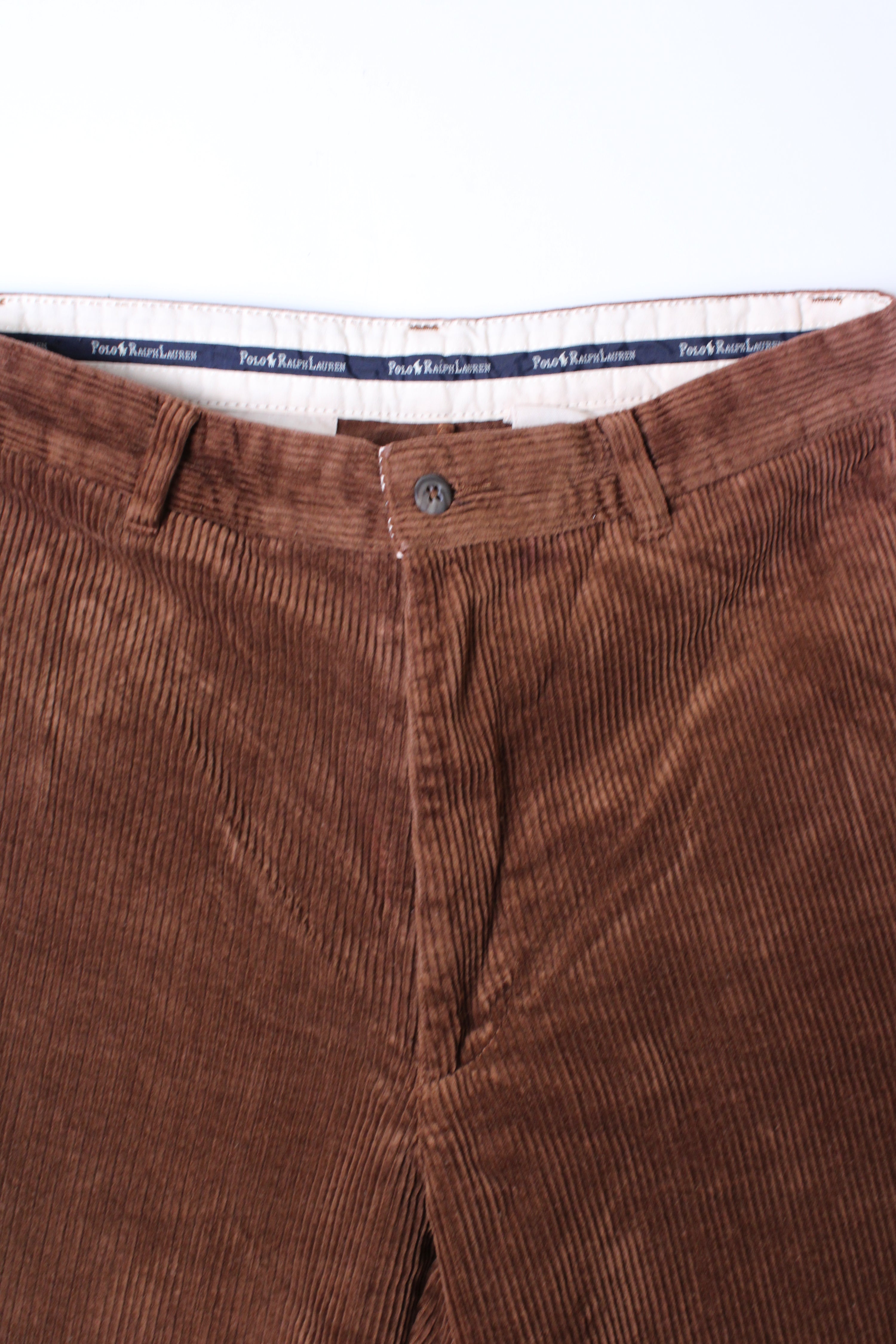 RALPH LAUREN CORDUROY PANTS BROWN - W32