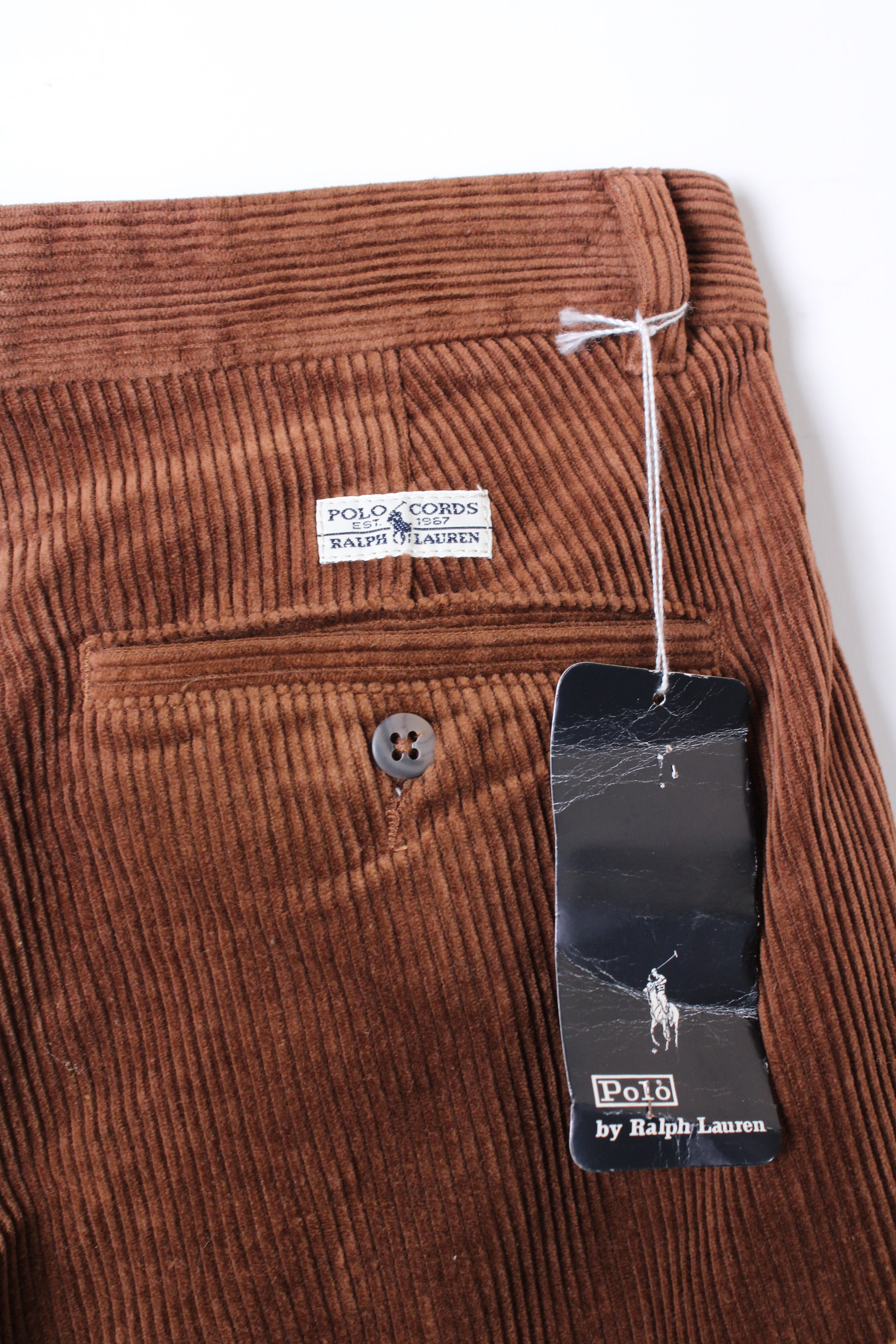 RALPH LAUREN CORDUROY PANTS BROWN - W32