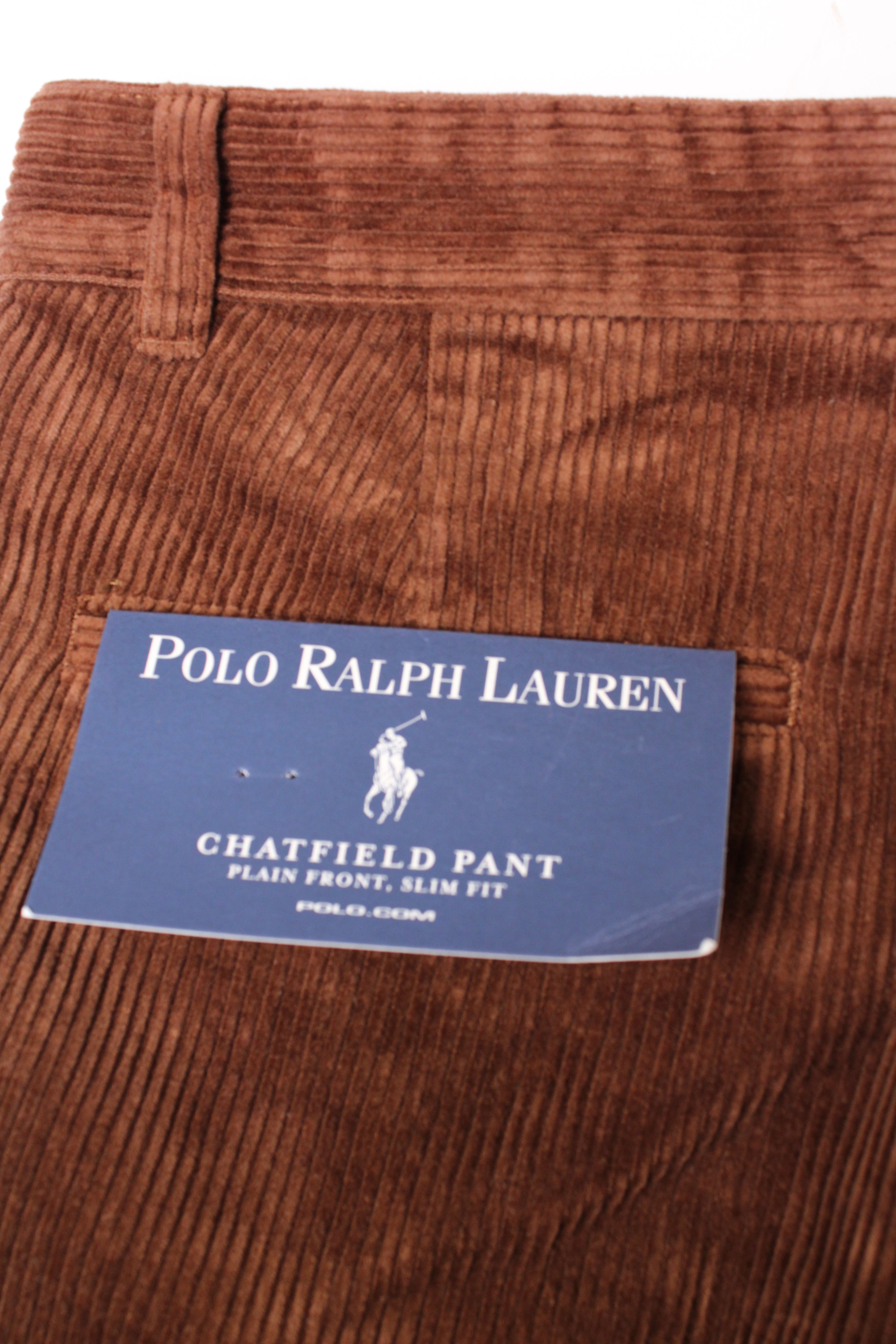 RALPH LAUREN CORDUROY PANTS BROWN - W32