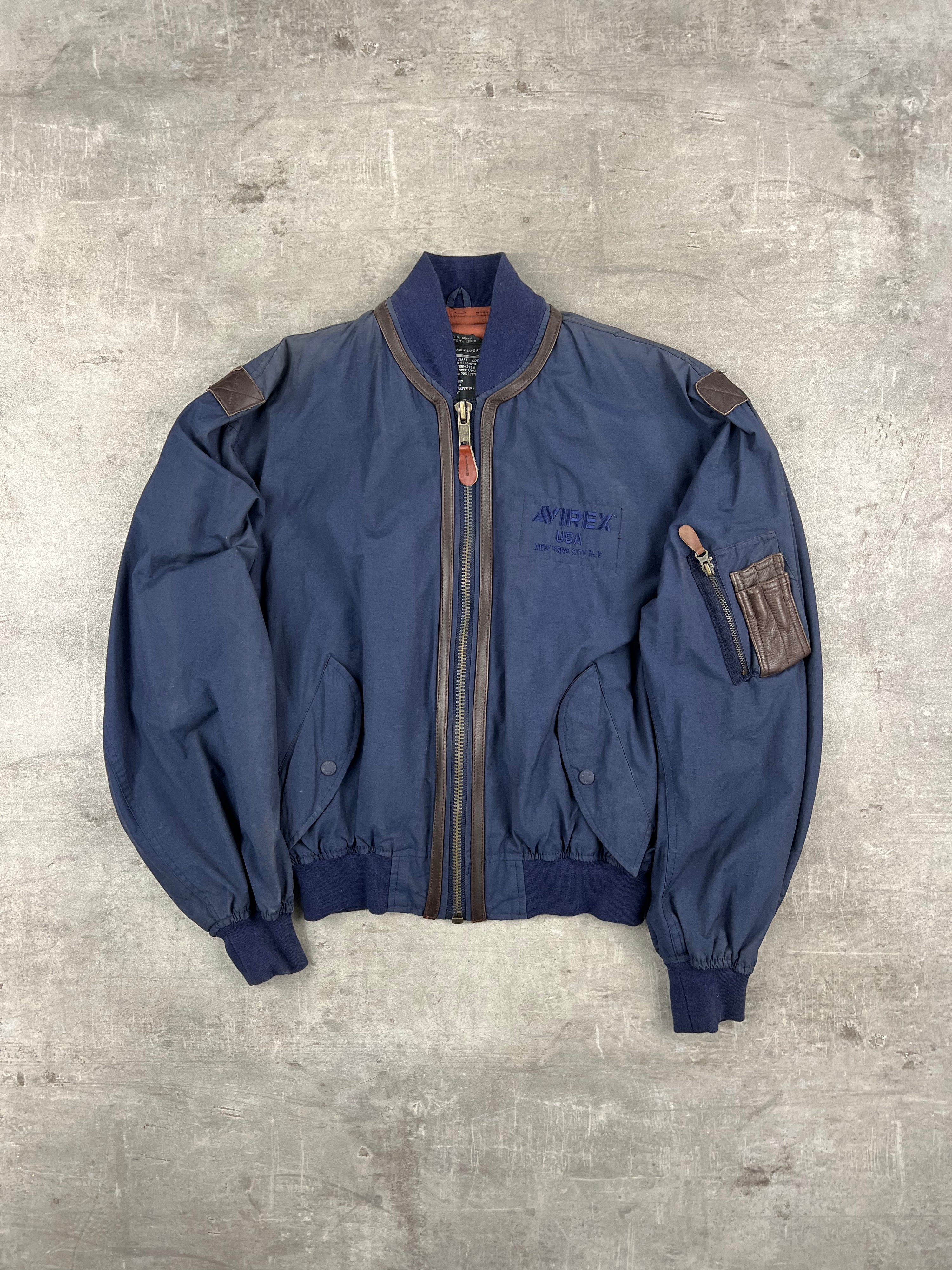 AVIREX MA-1 BOMBER NAVY BLUE - M