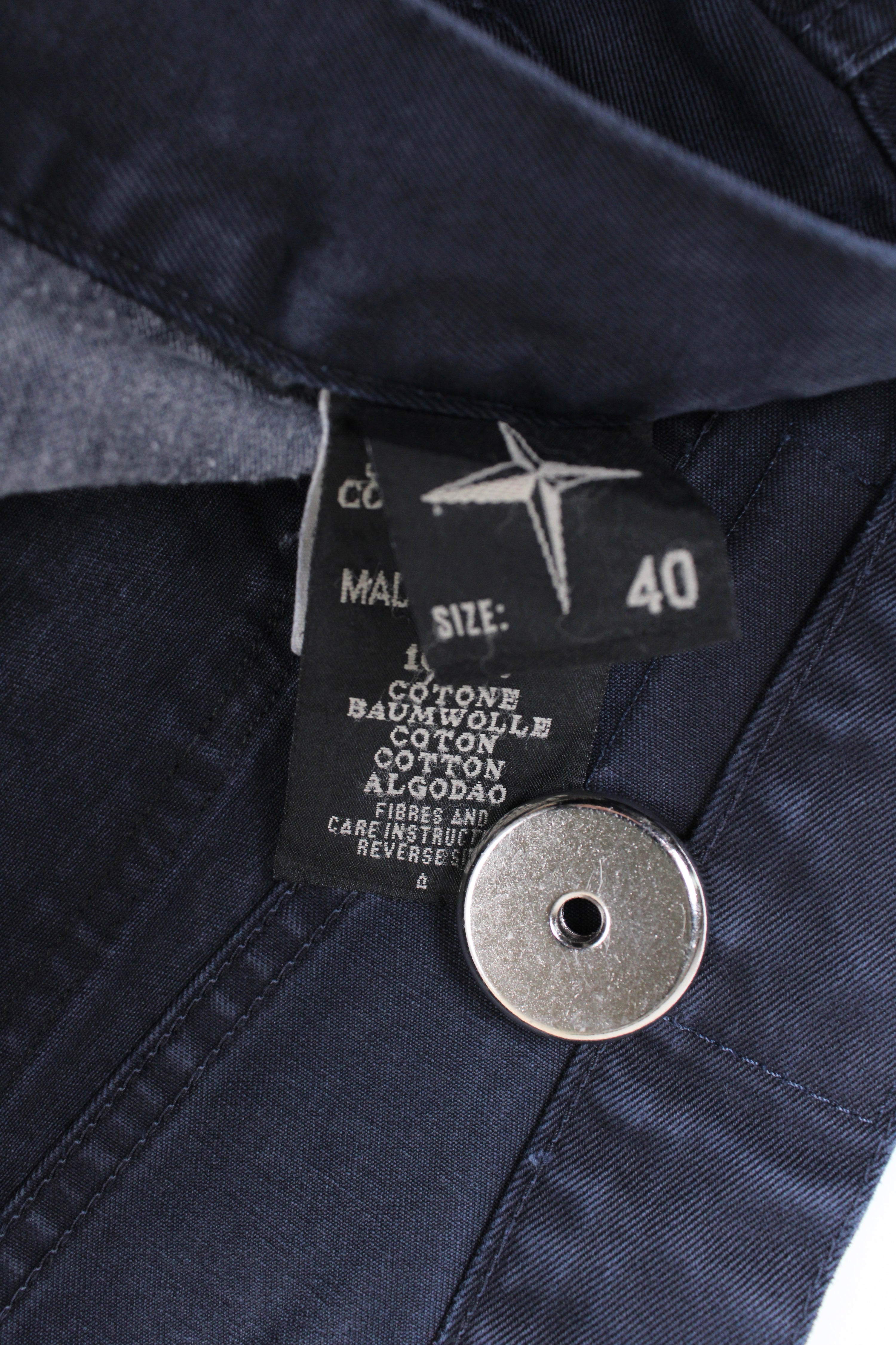 STONE ISLAND DENIMS COTTON PANTS NAVY BLUE - W40