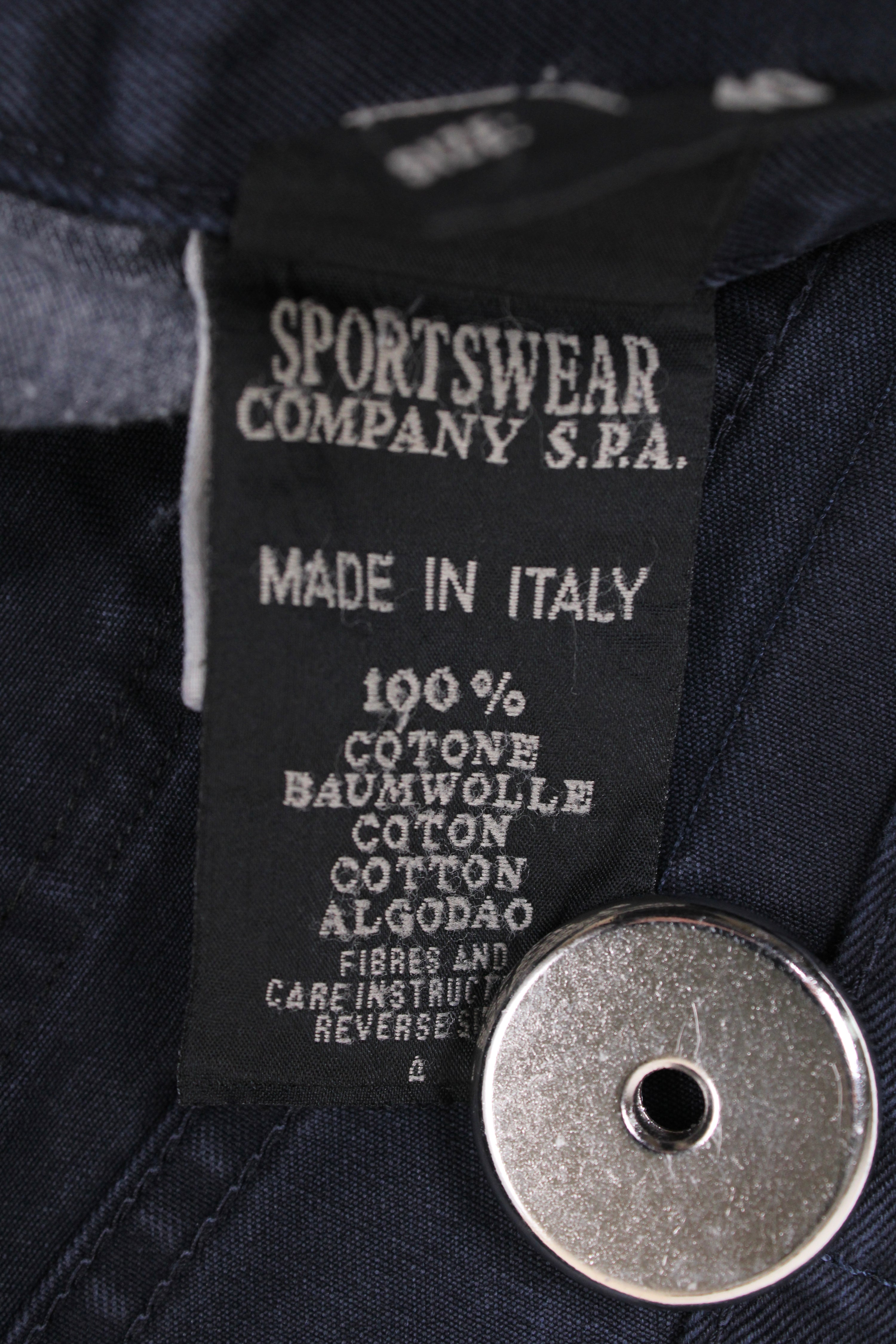 STONE ISLAND DENIMS COTTON PANTS NAVY BLUE - W40