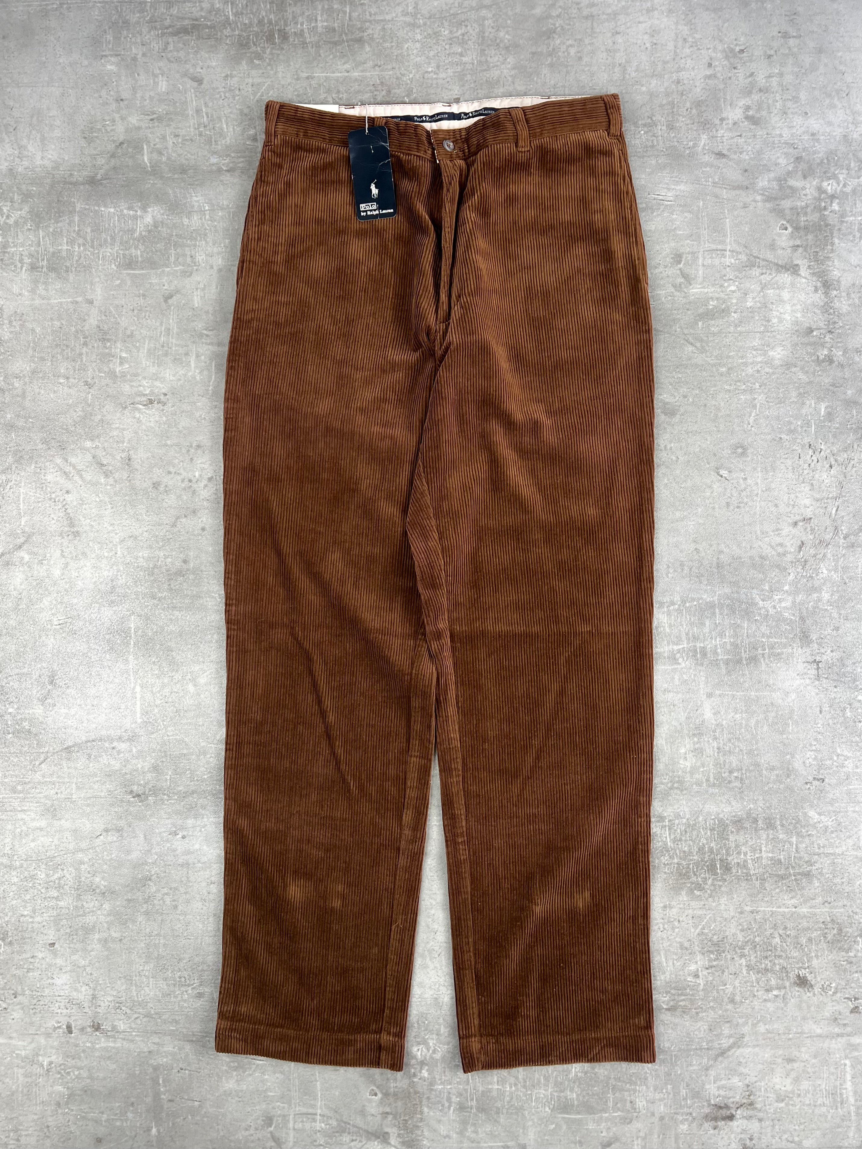 RALPH LAUREN CORDUROY TROUSERS BROWN