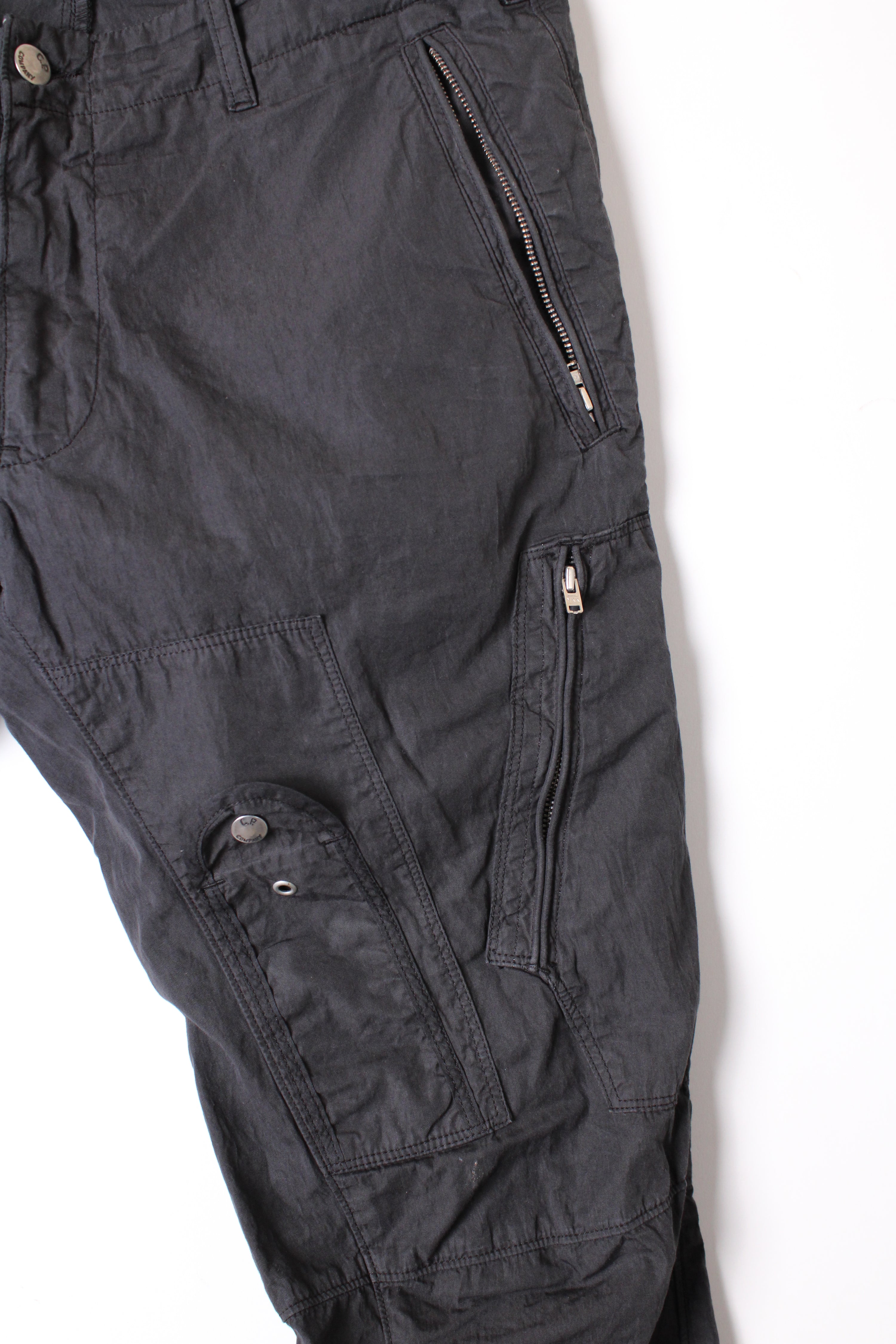 CP COMPANY VINTAGE TECHNICAL PANTS BLACK - 48