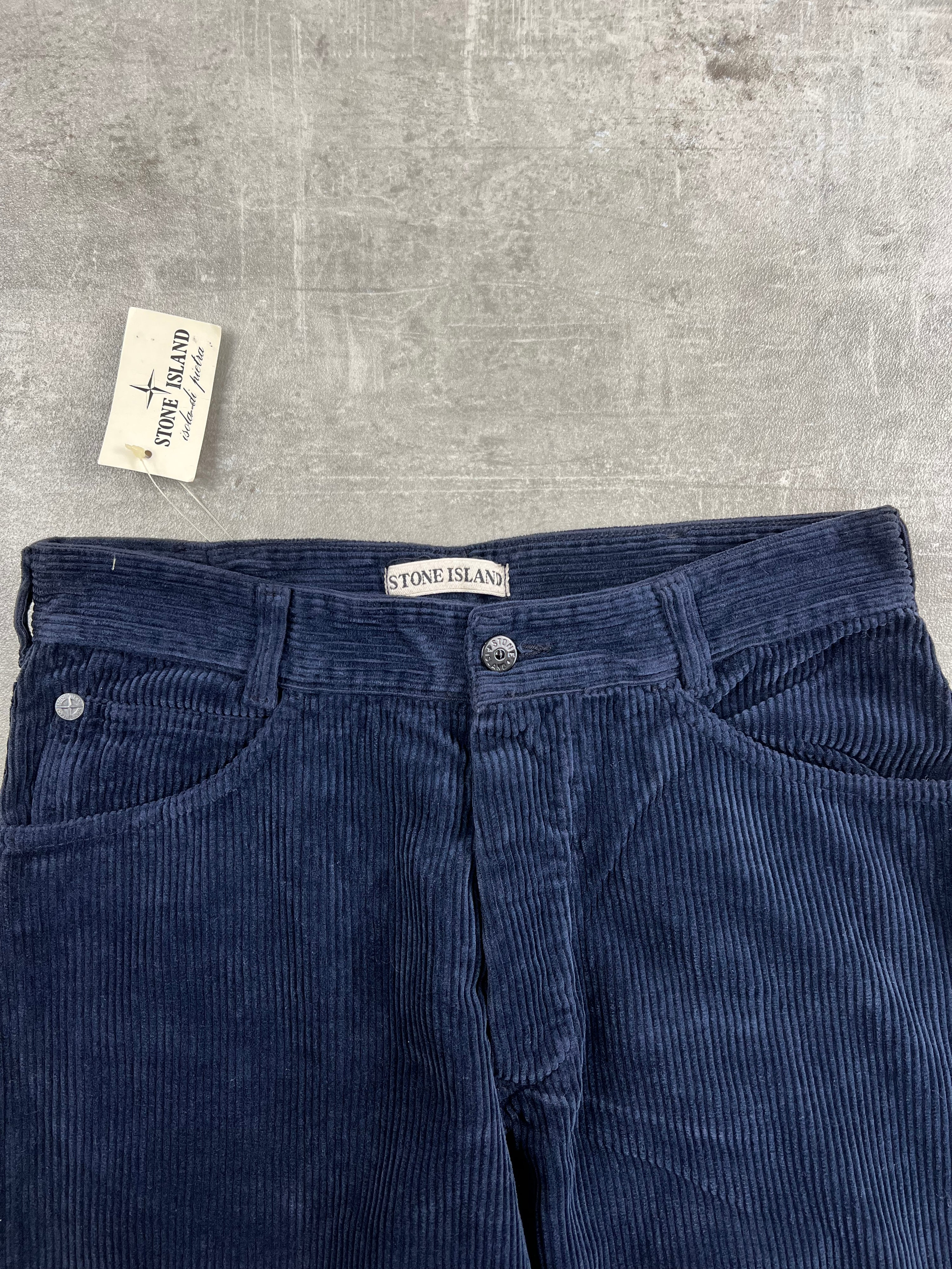 STONE ISLAND MARINA CORDUROY TROUSERS BLUE - 46