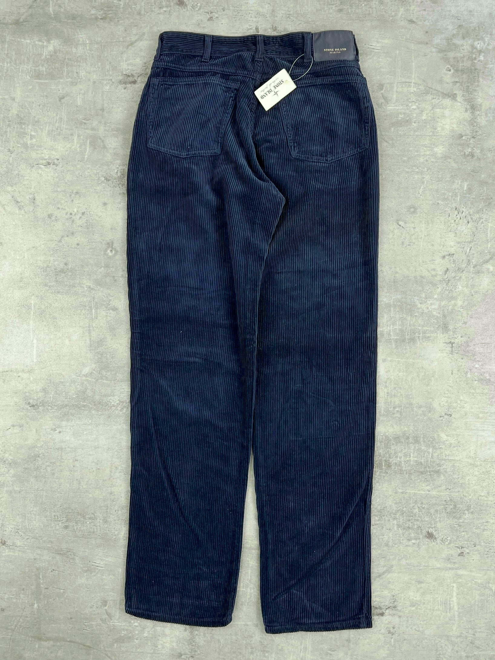 STONE ISLAND MARINA CORDUROY TROUSERS BLUE - 46
