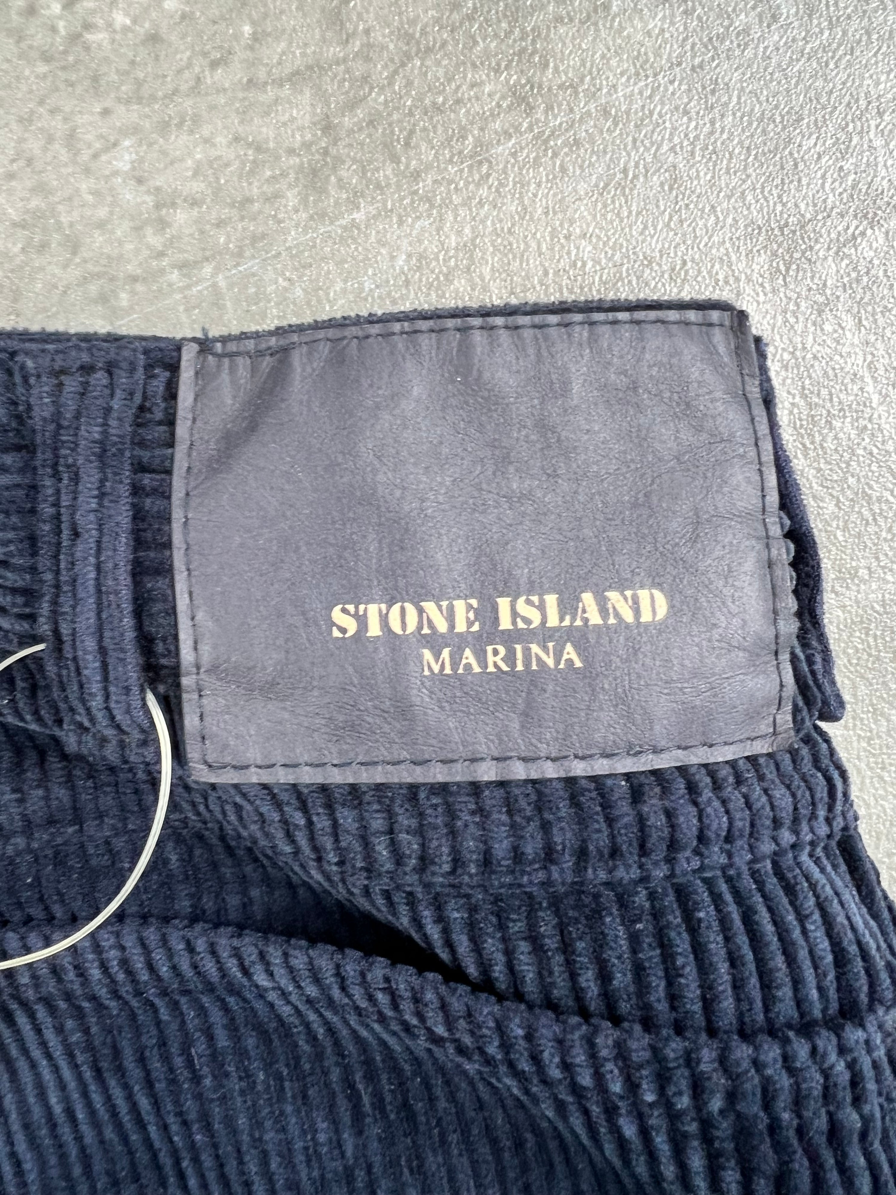 STONE ISLAND MARINA CORDUROY TROUSERS BLUE - 46