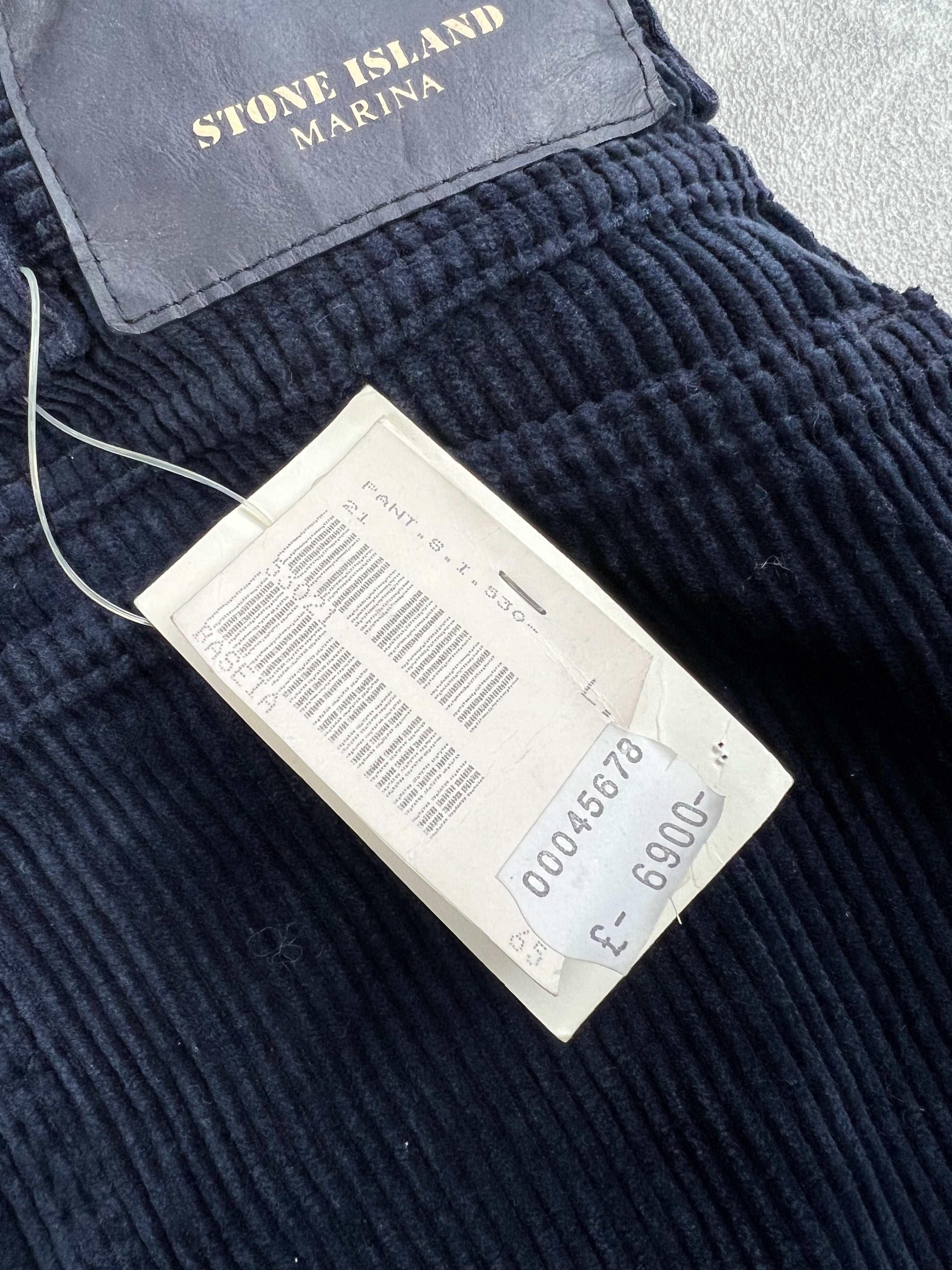 STONE ISLAND MARINA CORDUROY TROUSERS BLUE - 46
