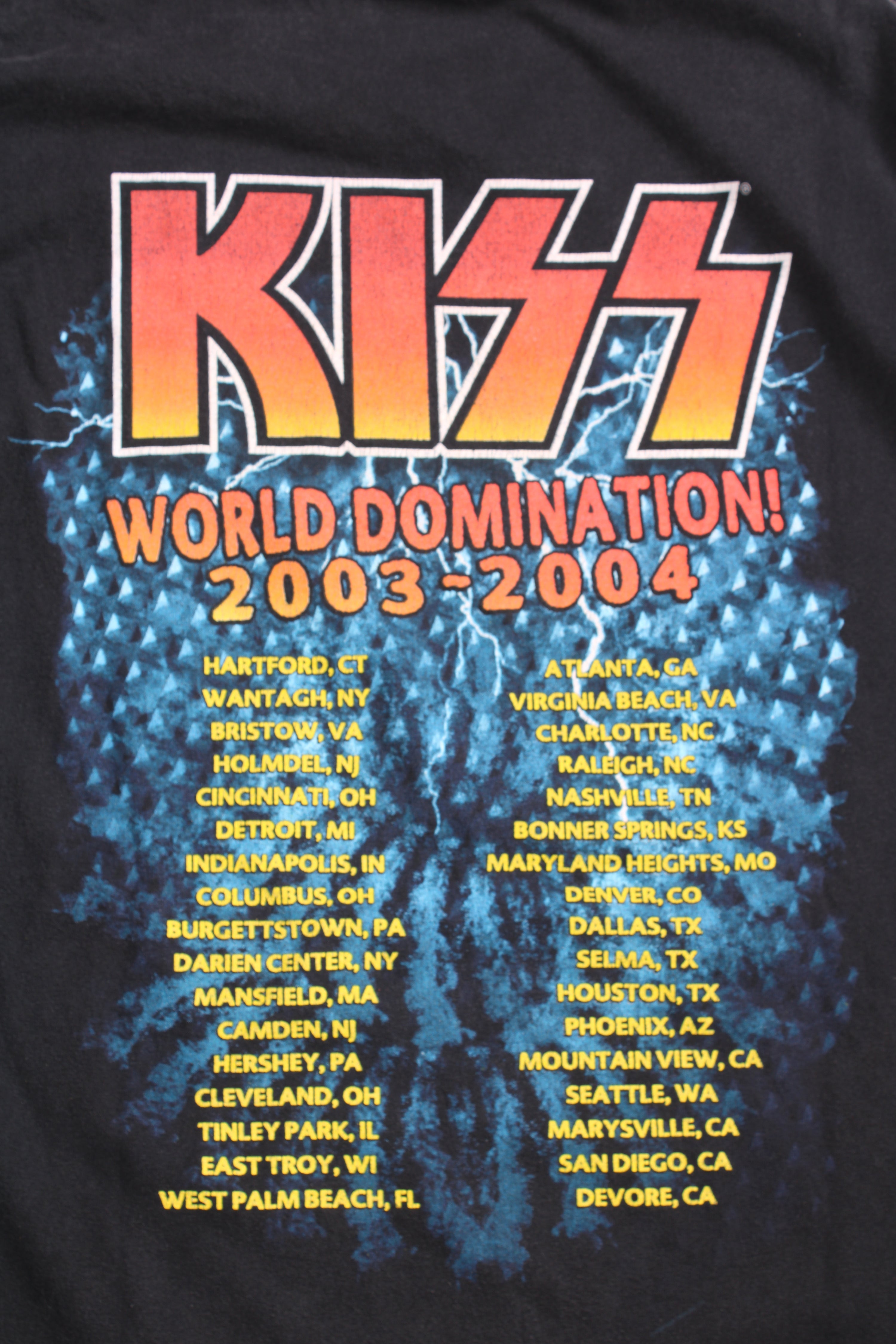 KISS WORLD DOMINATION TOUR T-SHIRT - 2XL