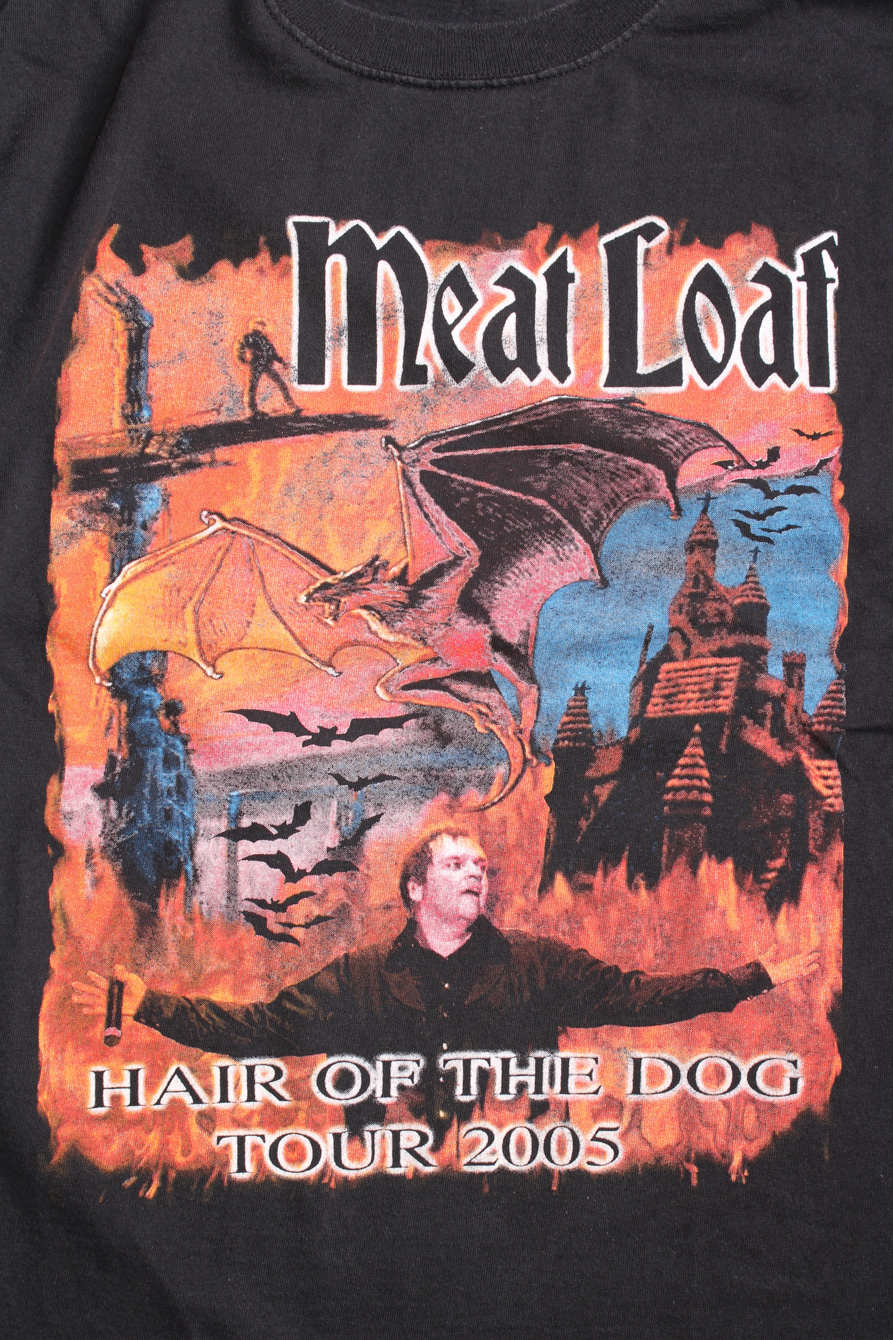 MEAT LOAF HAIR OF THE DOG TOUR 2005 VINTAGE T-SHIRT - M