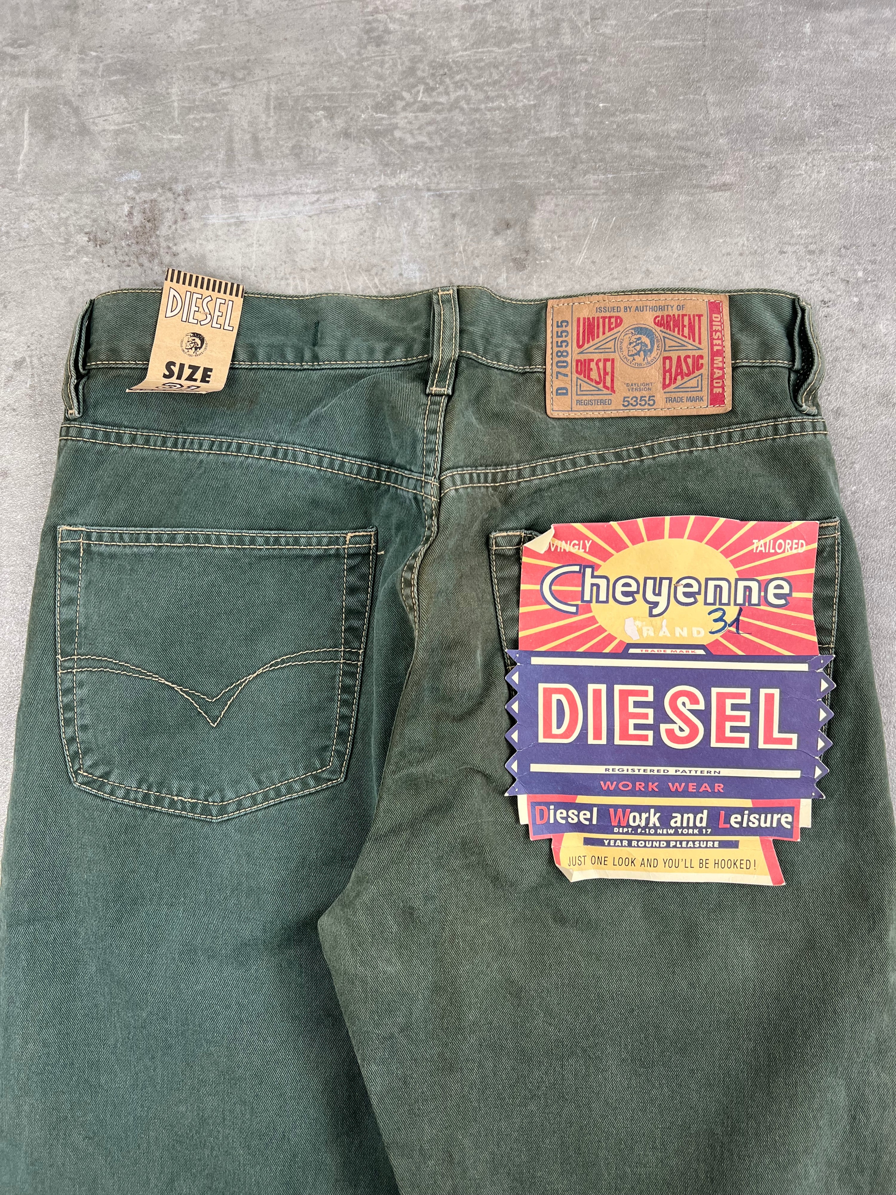 DIESEL CHEYENNE WORKWEAR DENIM PANTS GREEN - 31