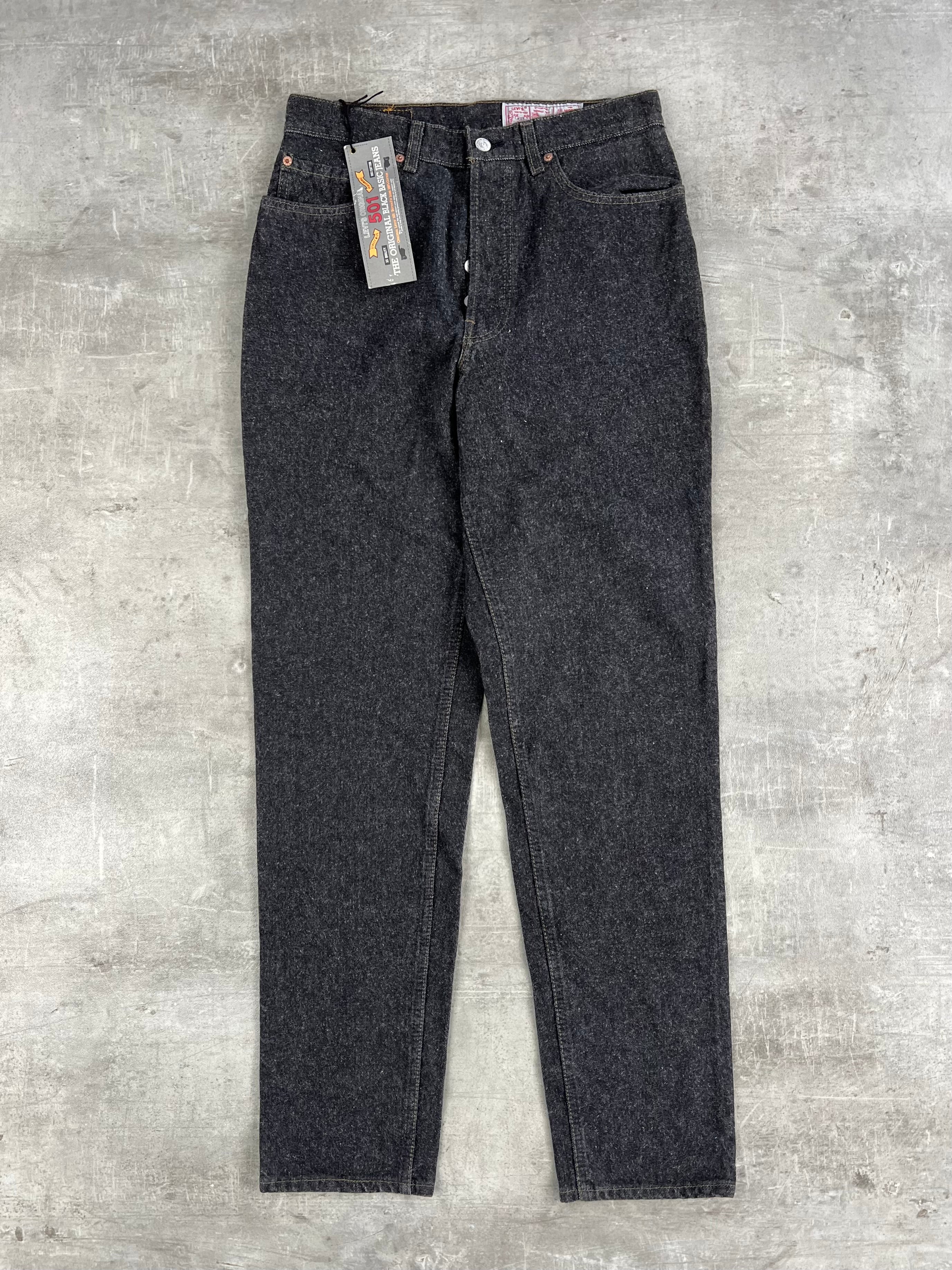LEVIS 901 JEANS 501 BLACK DENIM MADE IN USA - 32x32
