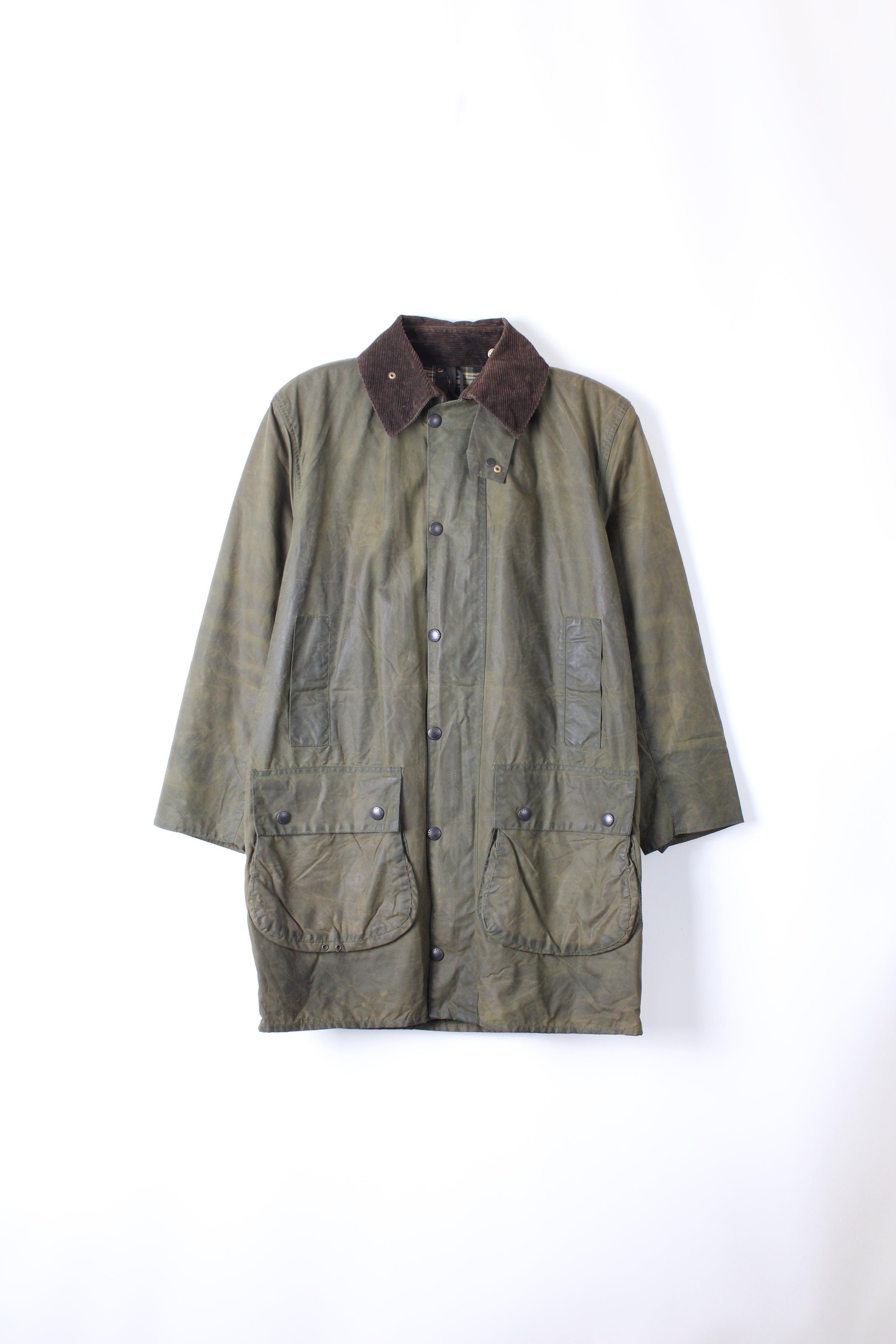 BARBOUR BORDER WAX JACKET GREEN - S/M
