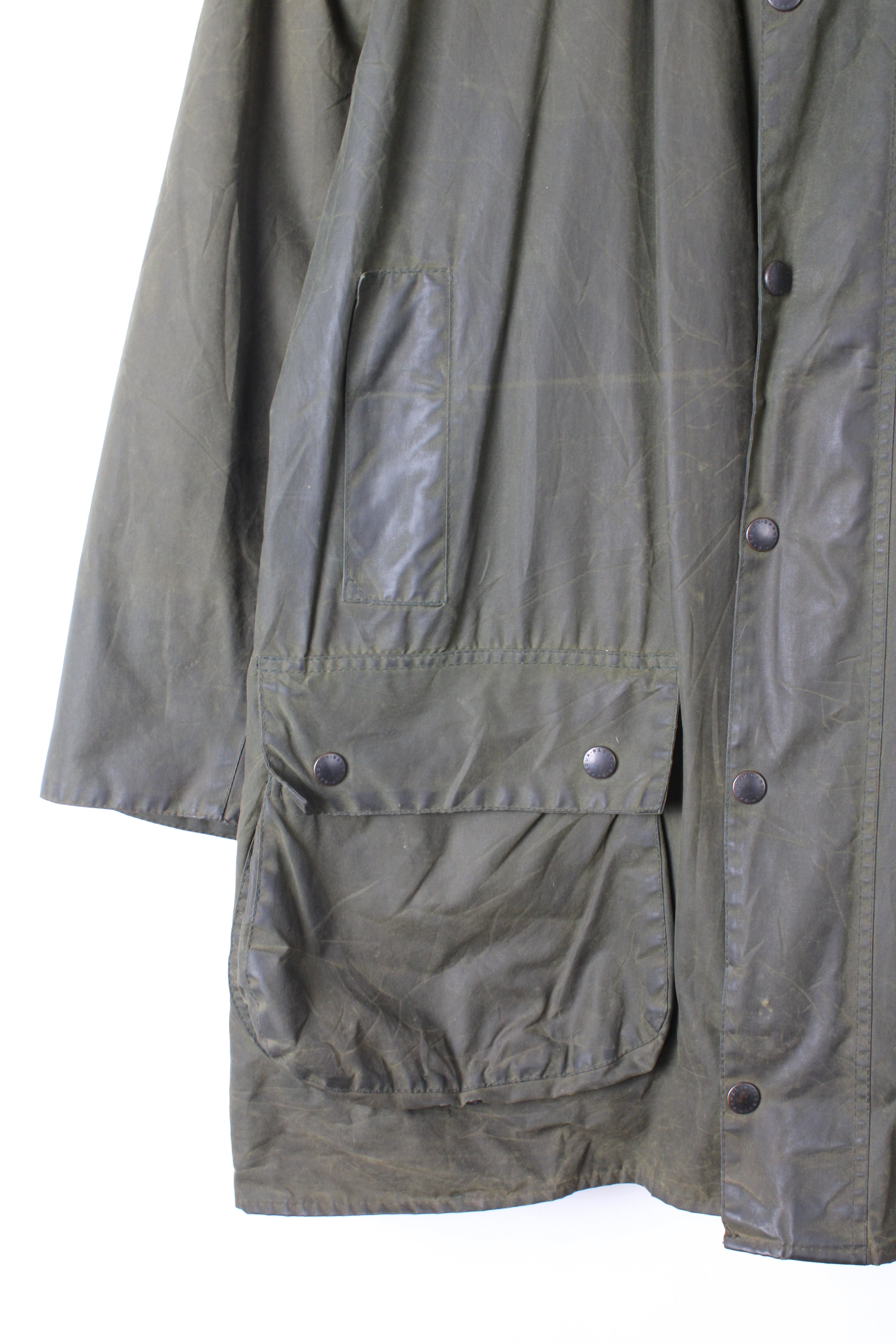 BARBOUR BORDER WAX JACKET GREEN - L/XL