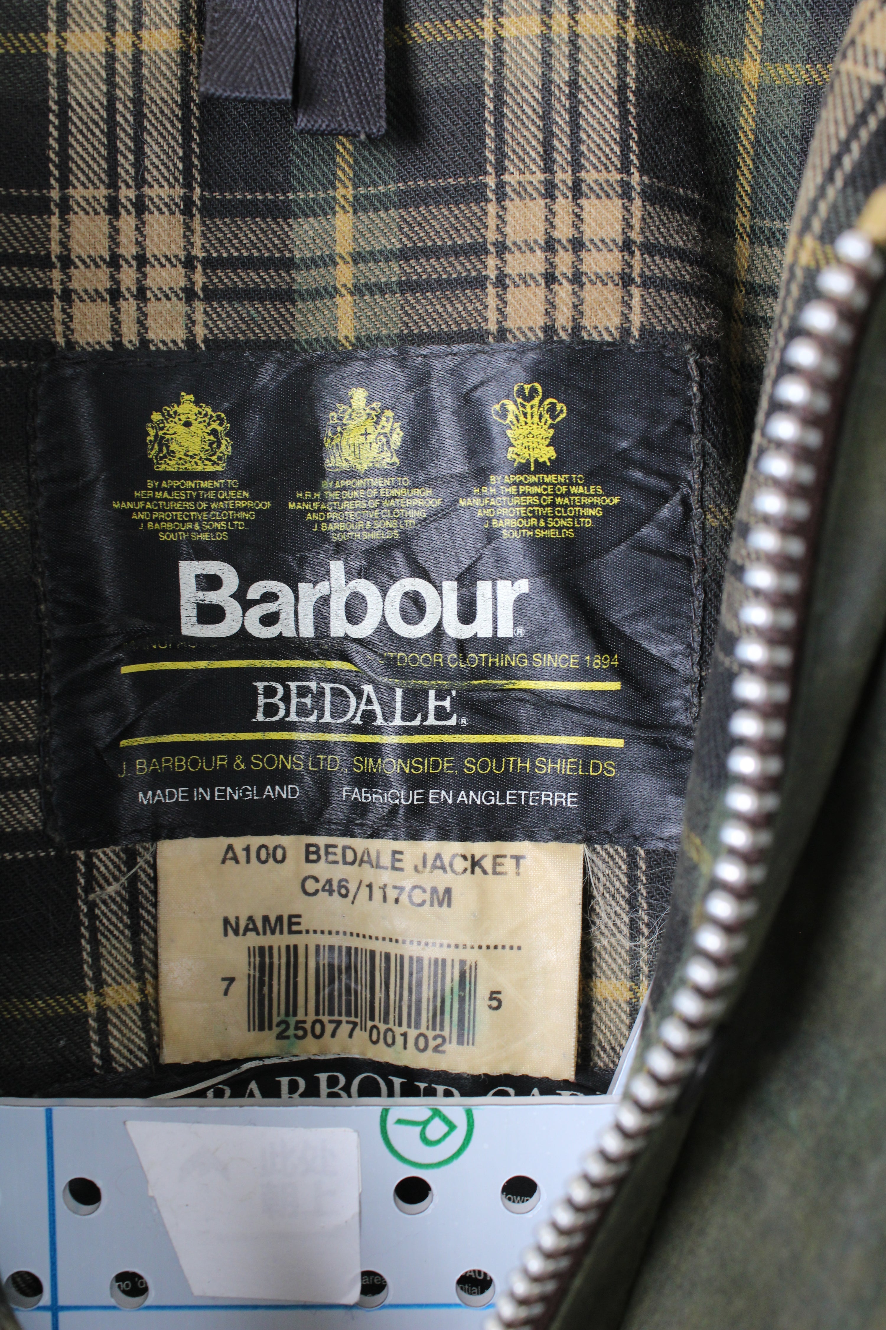 BARBOUR BEDALE WAX JACKET GREEN - L/XL