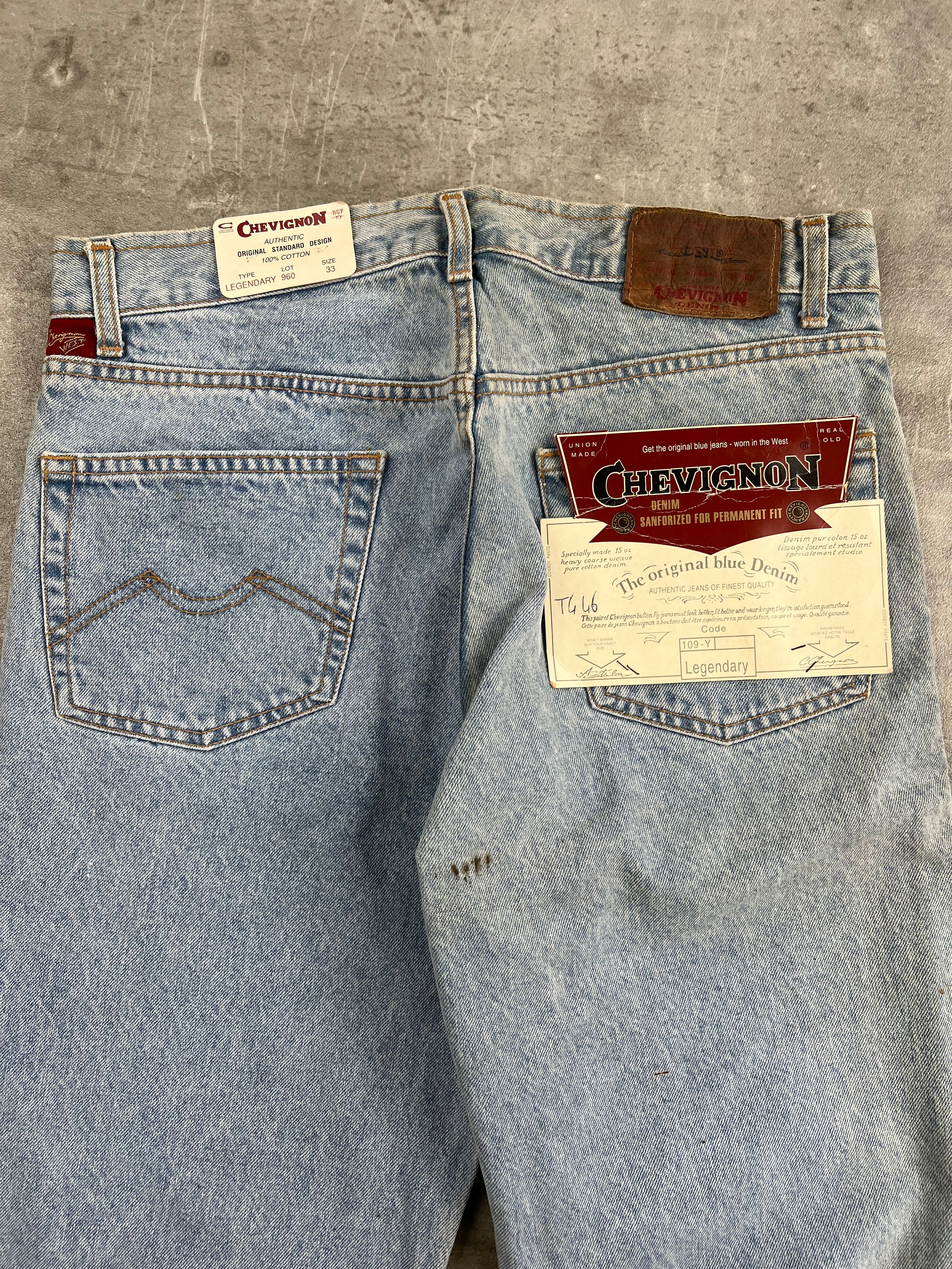 CHEVIGNON SANFORIZED DENIM JEANS MADE IN ITALY - 33