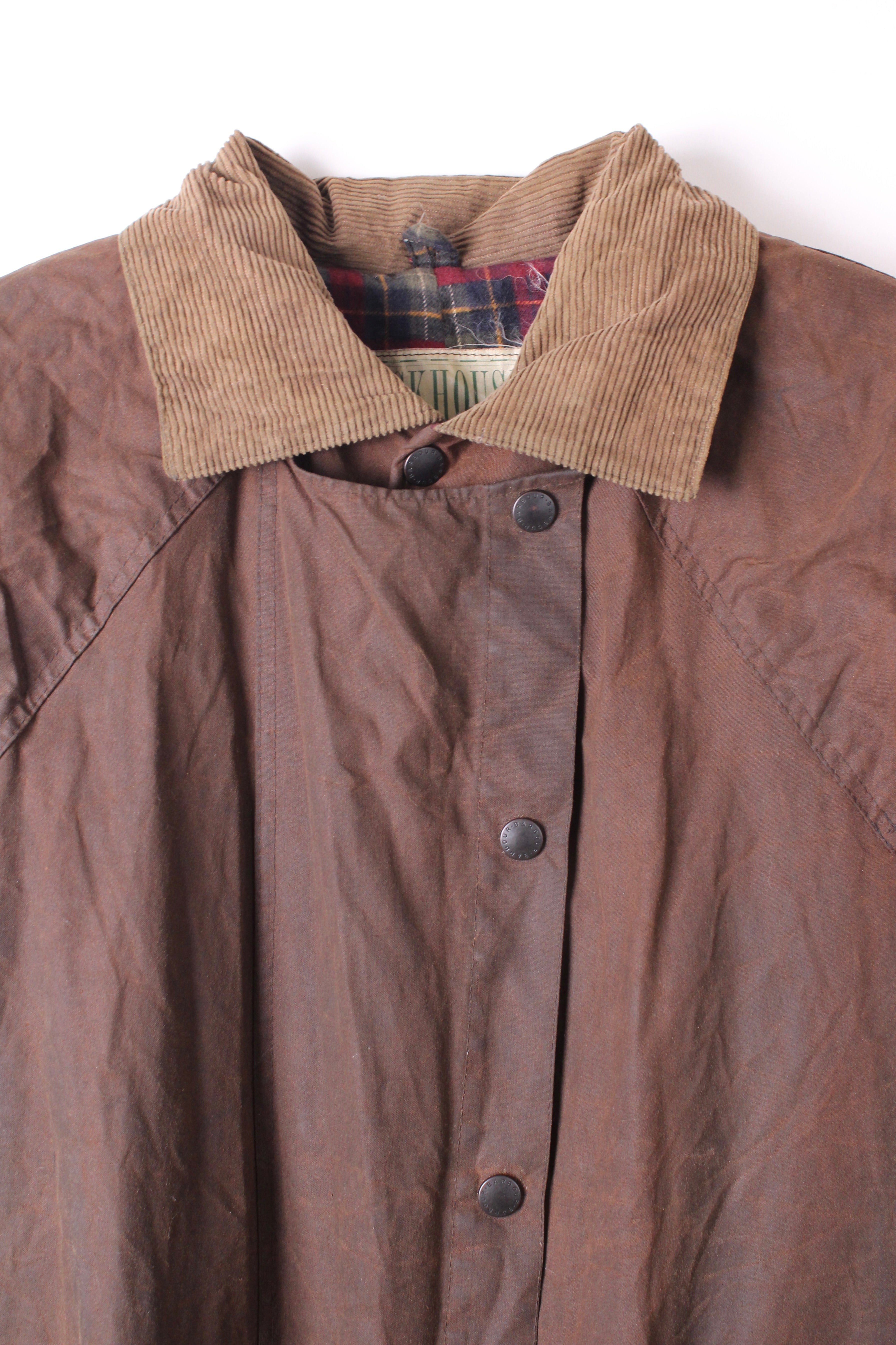 BARBOUR BACKHOUSE STOCKMAN WAX JACKET BROWN - L/XL – HOLYGARMS
