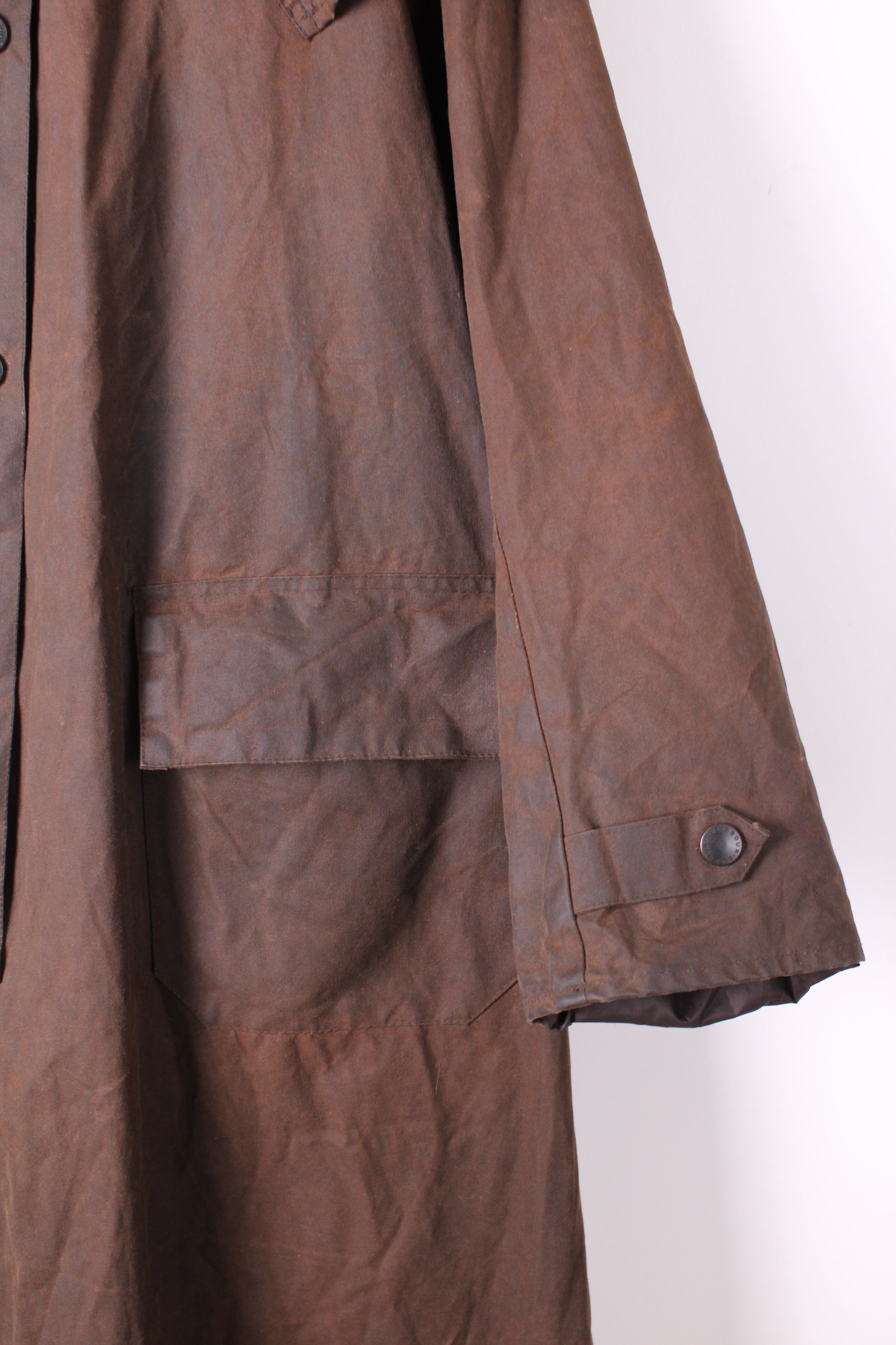 Barbour STOCKMAN ブラウンコート Barbour Stockman Coat Stockman Coat Barbour Long Waxed Coat Full