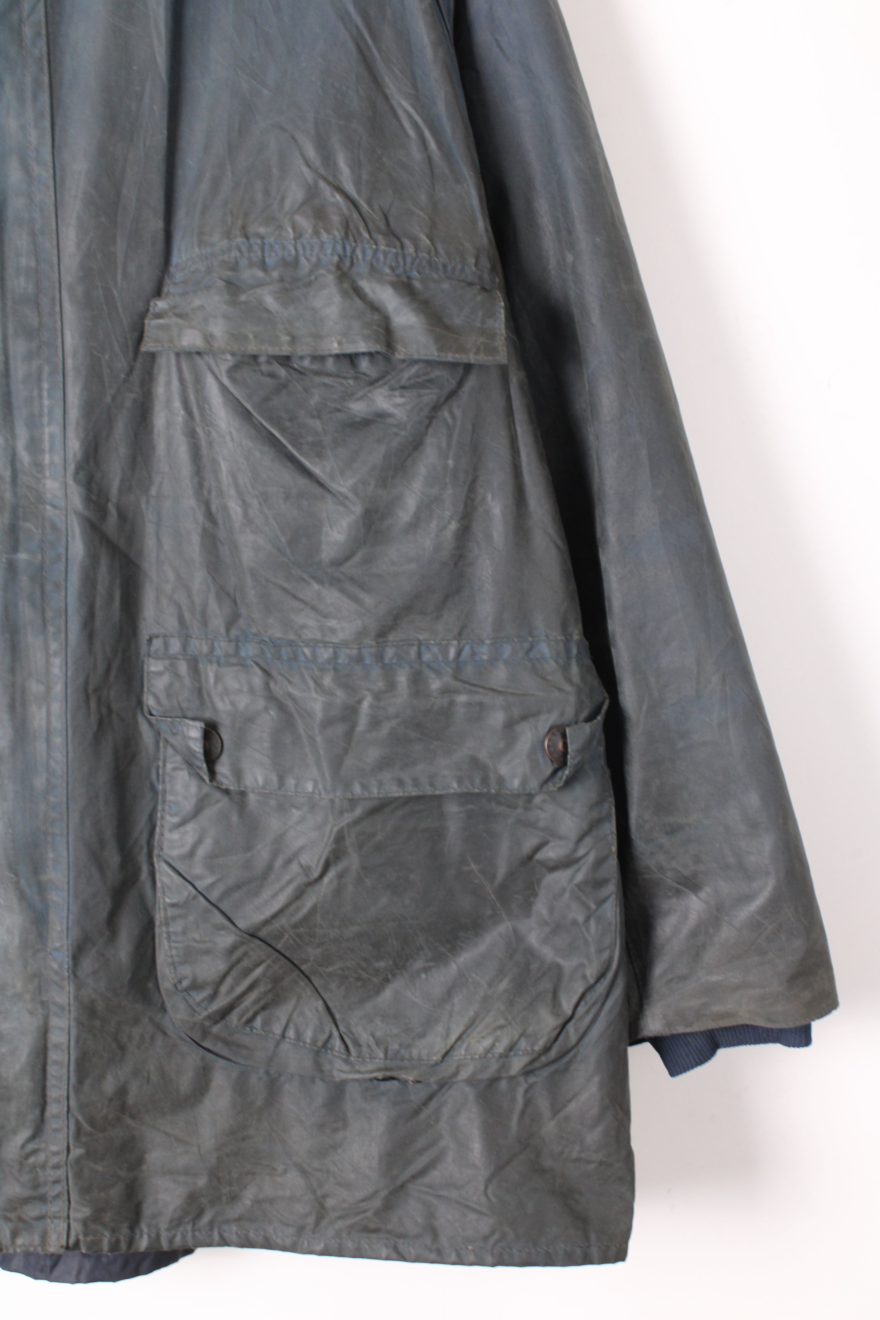 BARBOUR BEDALE 4 POCKETS WAXED JACKET BLUE - L/XL