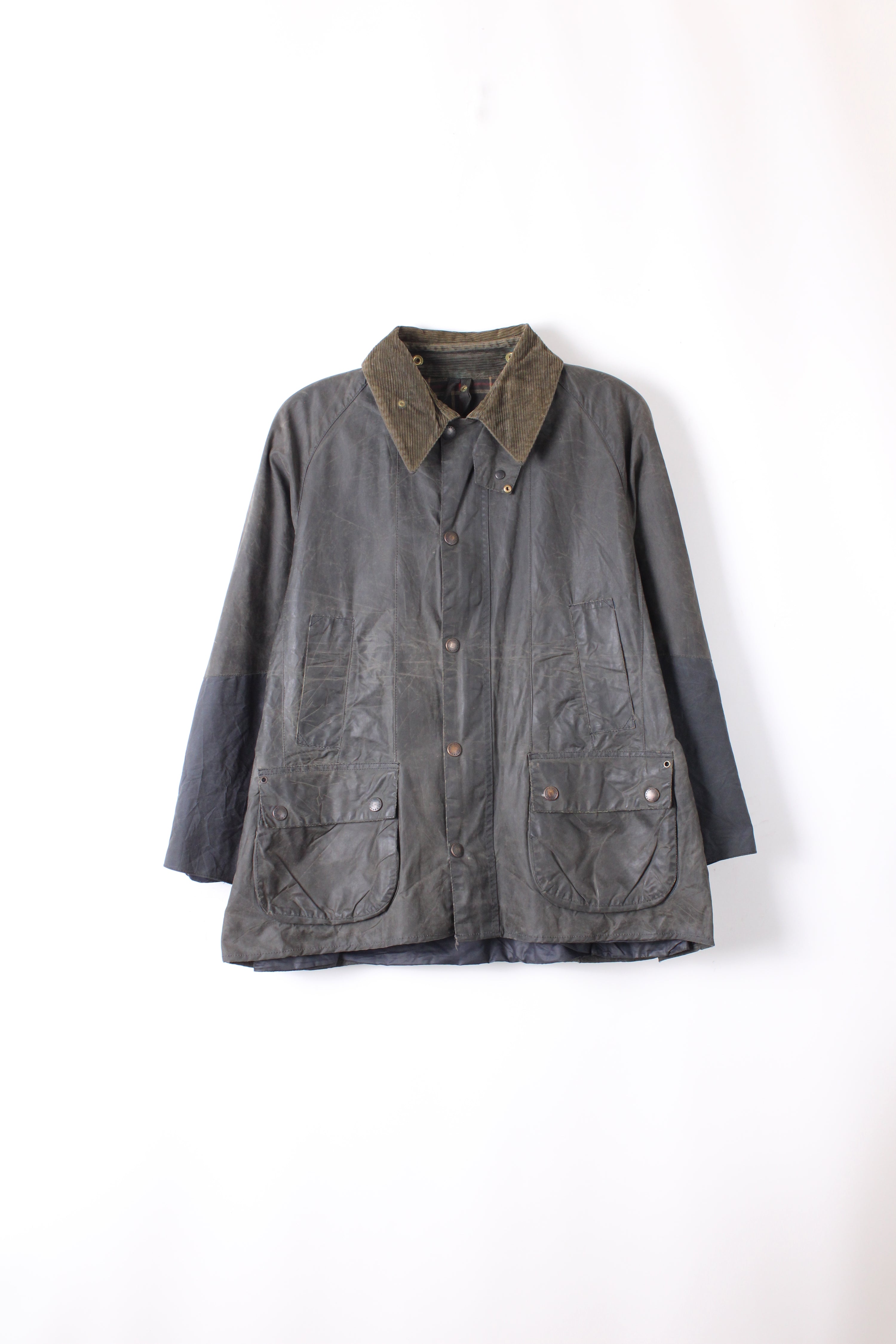 BARBOUR BEDALE WAX JACKET GREY - M/L
