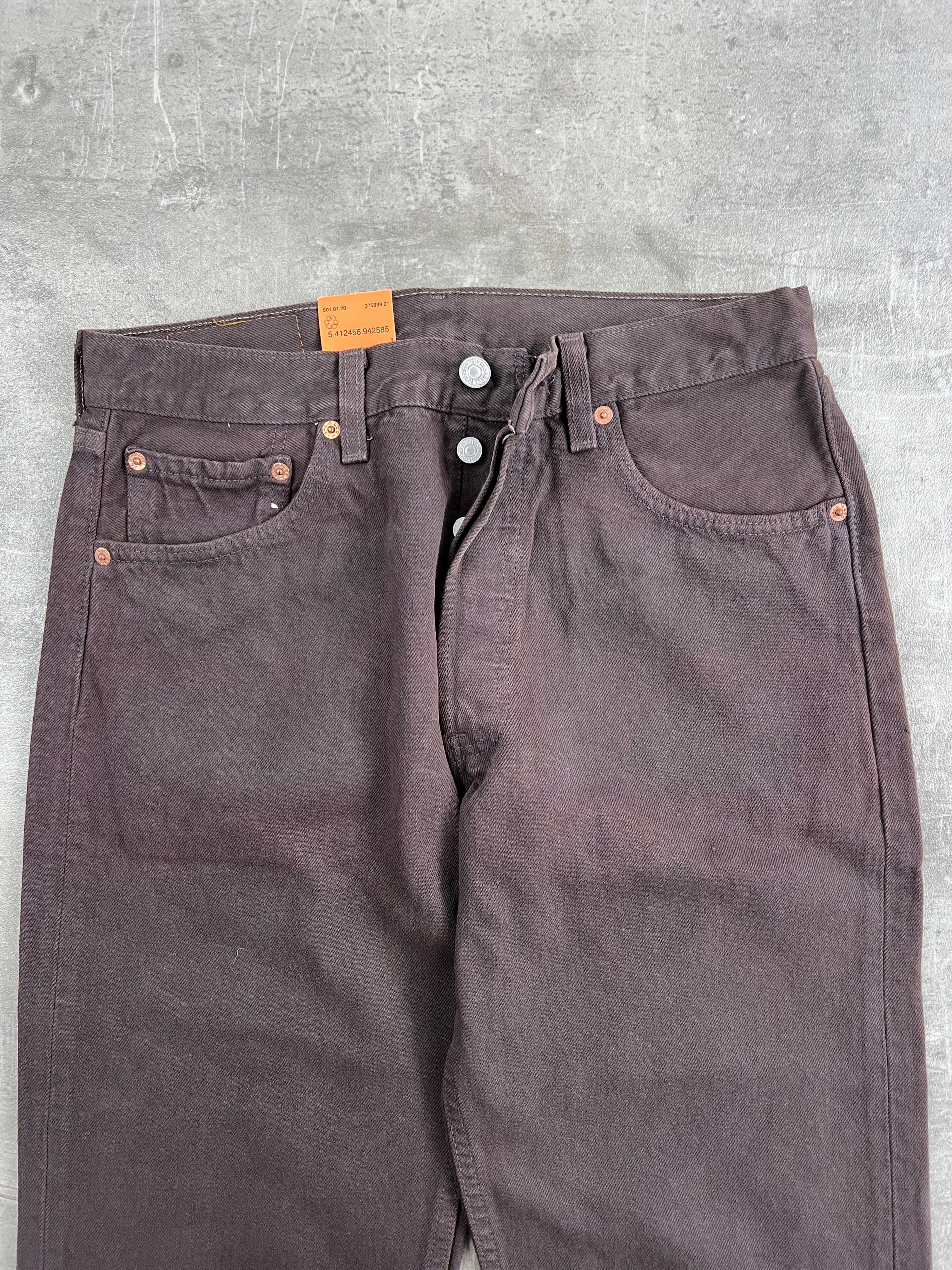 LEVIS 501 JEANS BROWN DENIM MADE IN USA