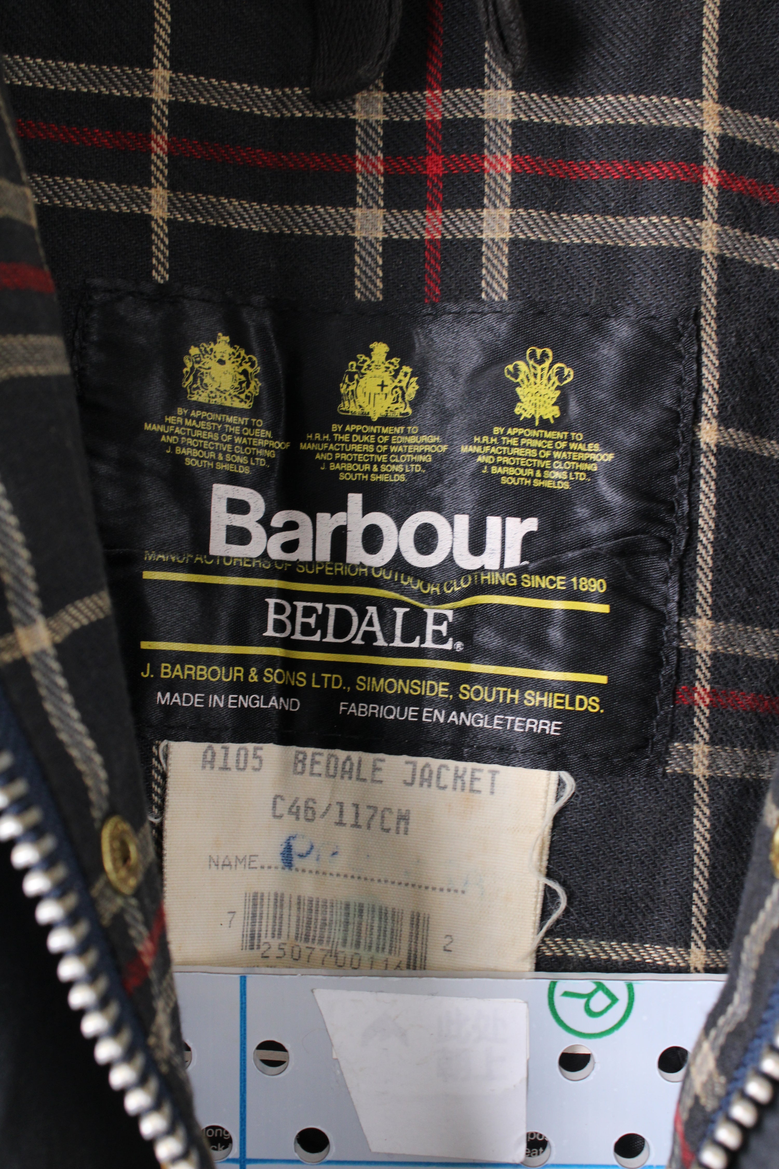 BARBOUR BEDALE WAX JACKET BLUE - L/XL