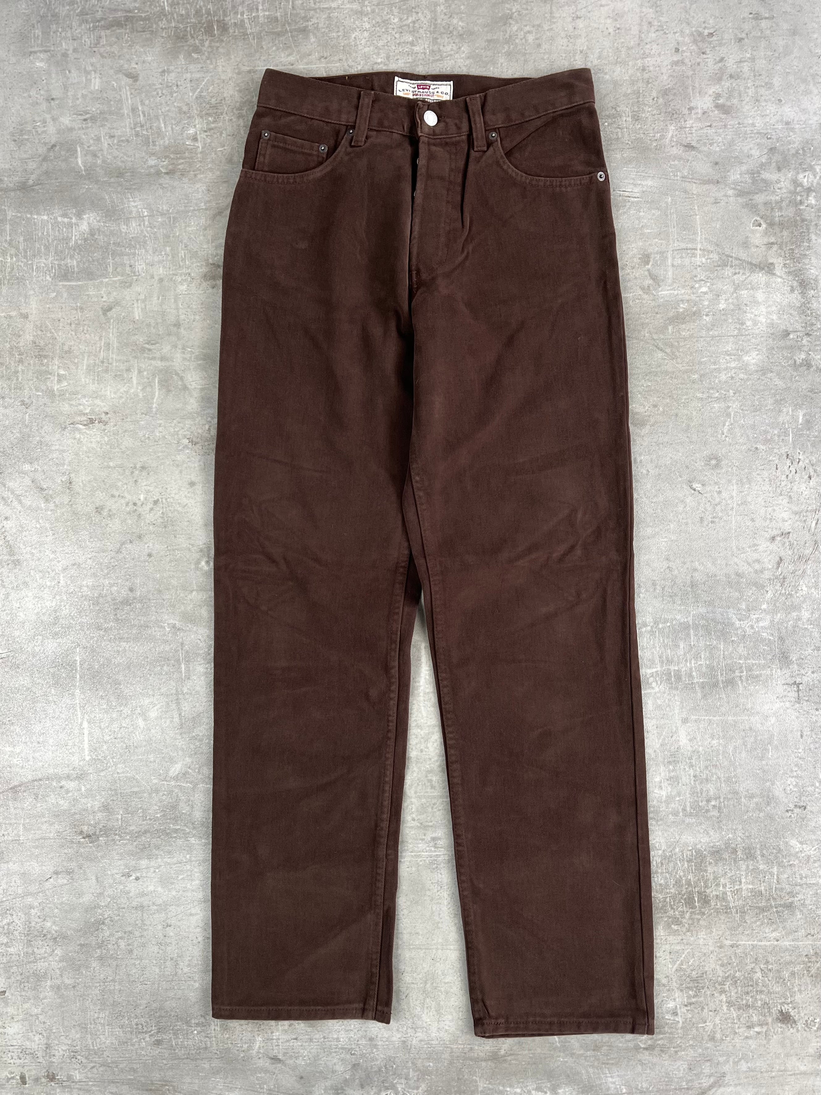 LEVIS 440 COTTON PANTS BROWN MADE IN ITALY