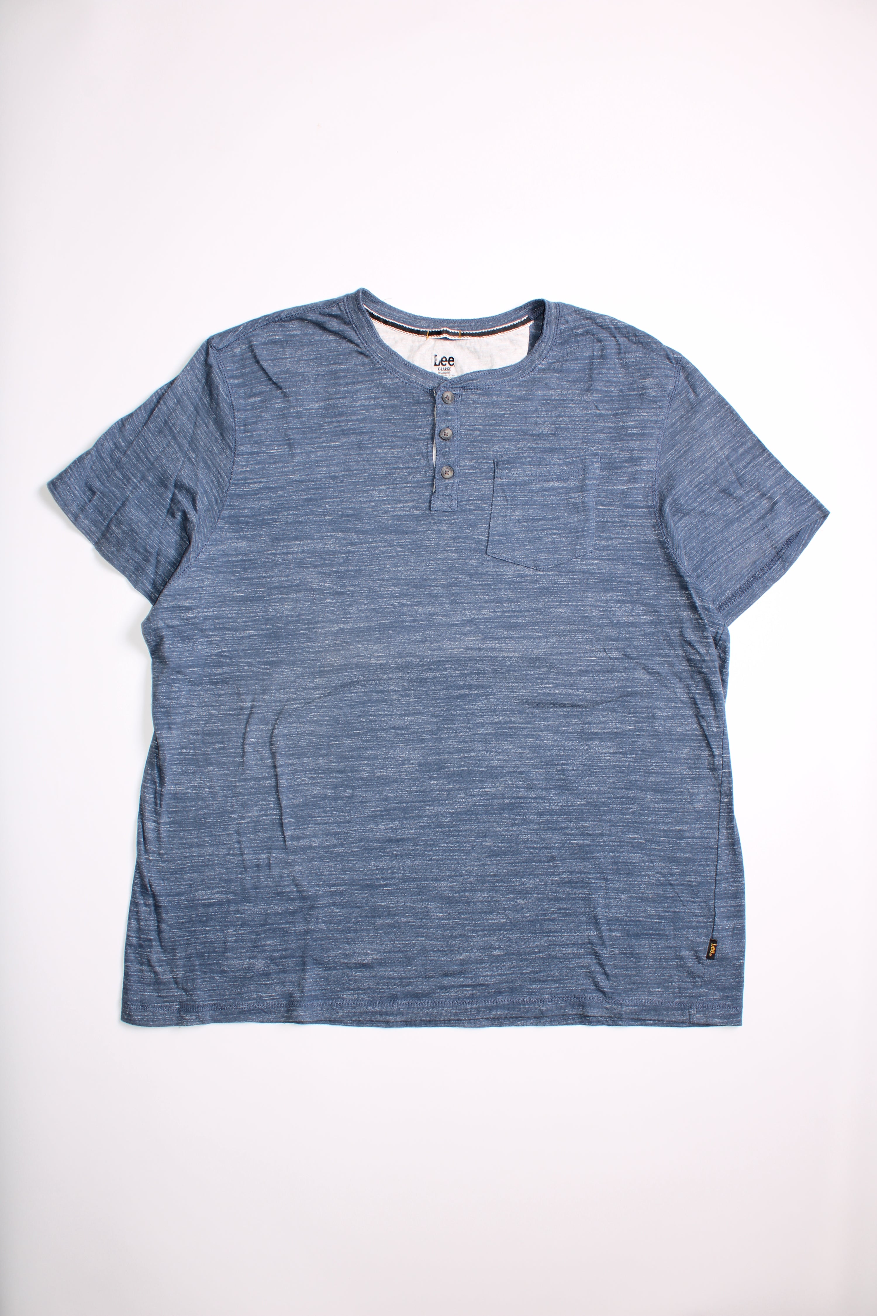 LEE HENLEY T-SHIRT BLUE - XL