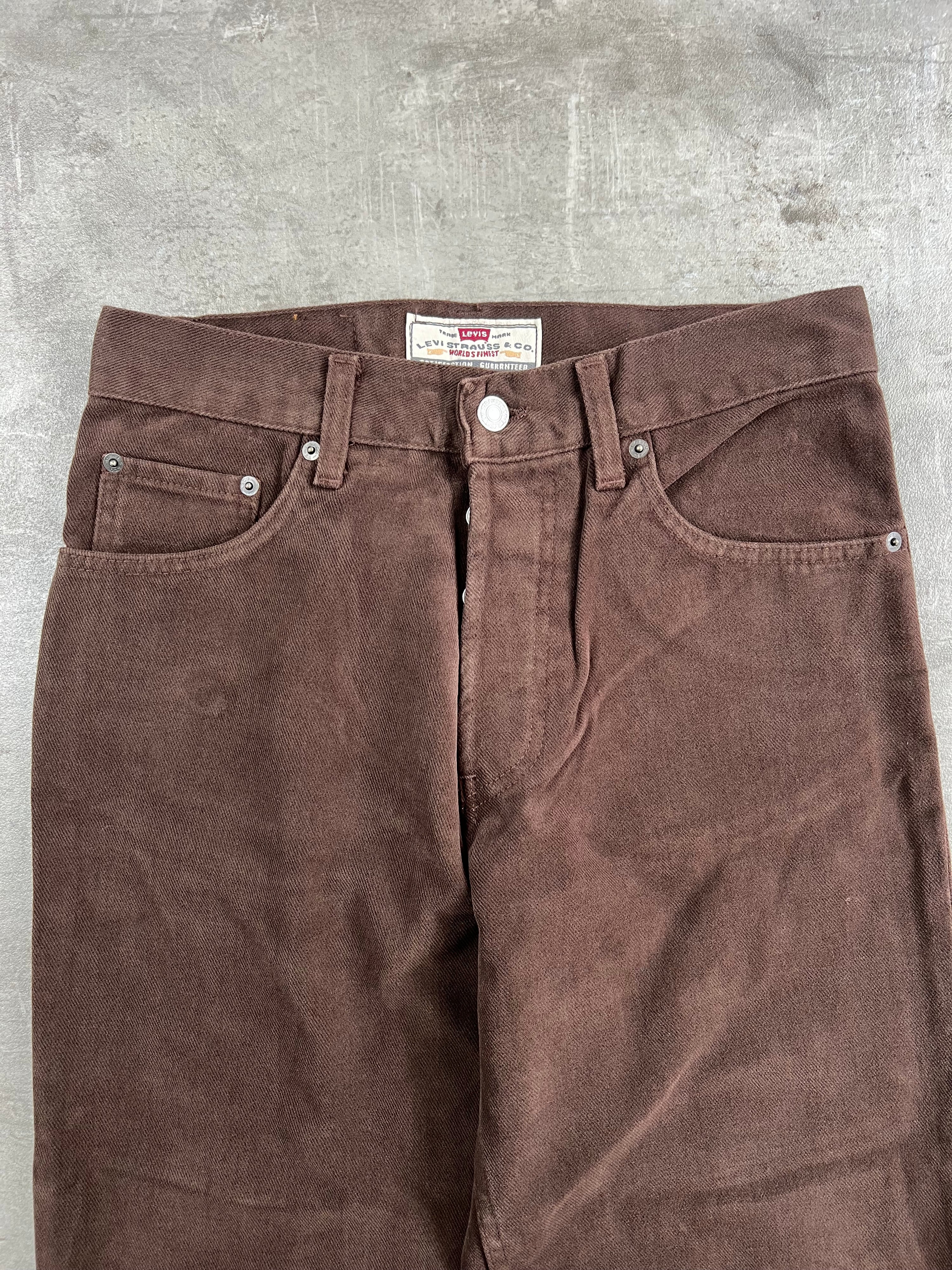LEVIS 440 COTTON PANTS BROWN MADE IN ITALY