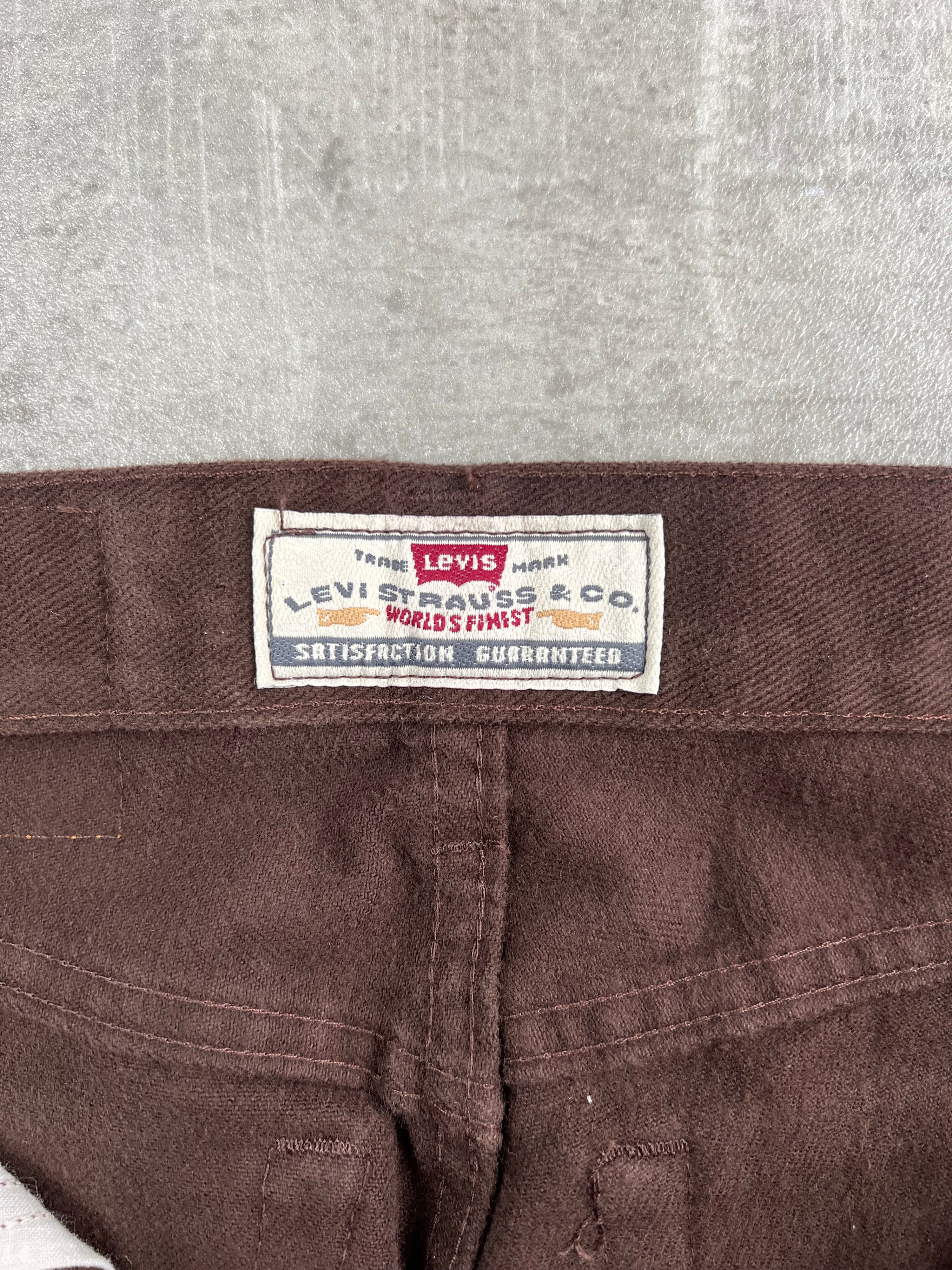 LEVIS 440 COTTON PANTS BROWN MADE IN ITALY