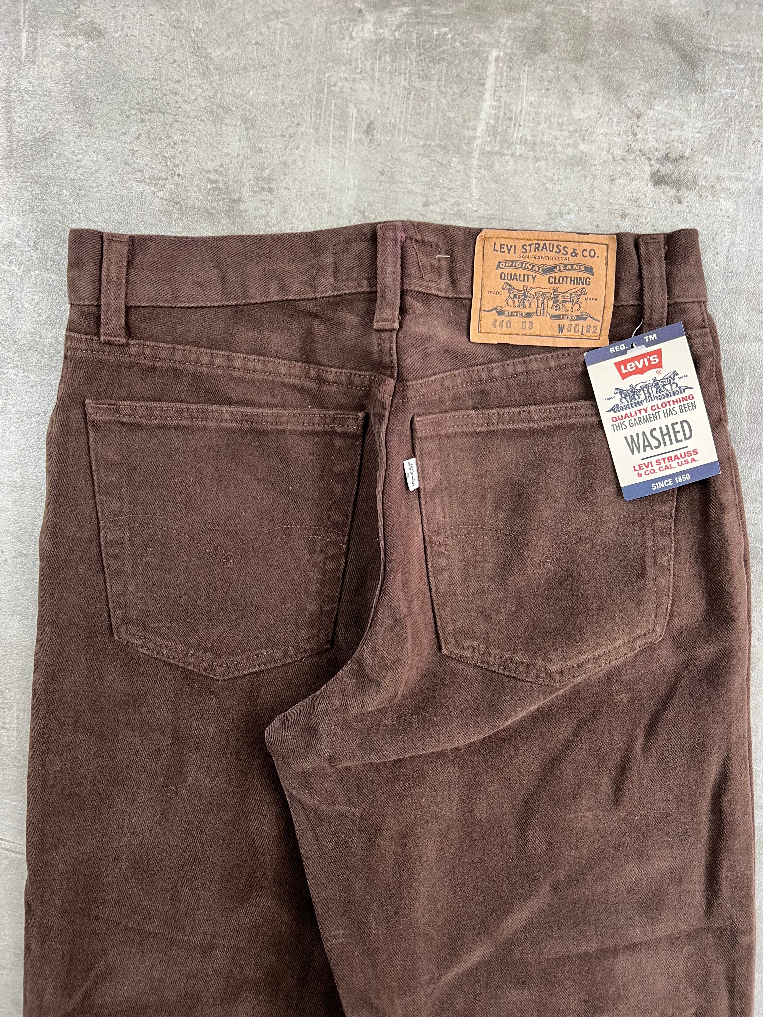 LEVIS 440 COTTON PANTS BROWN MADE IN ITALY