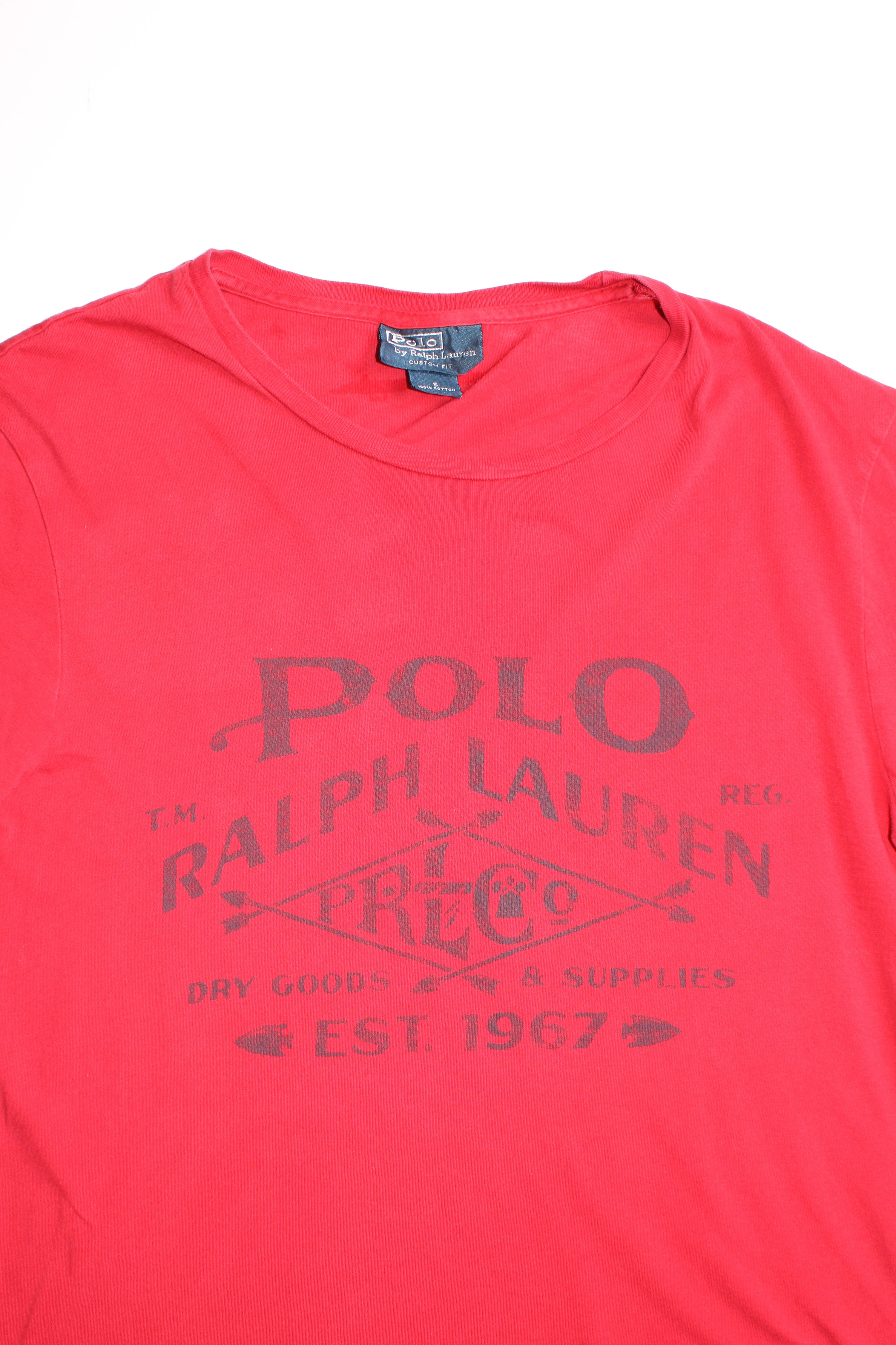 RALPH LAUREN BIG PRINT T-SHIRT RED - S