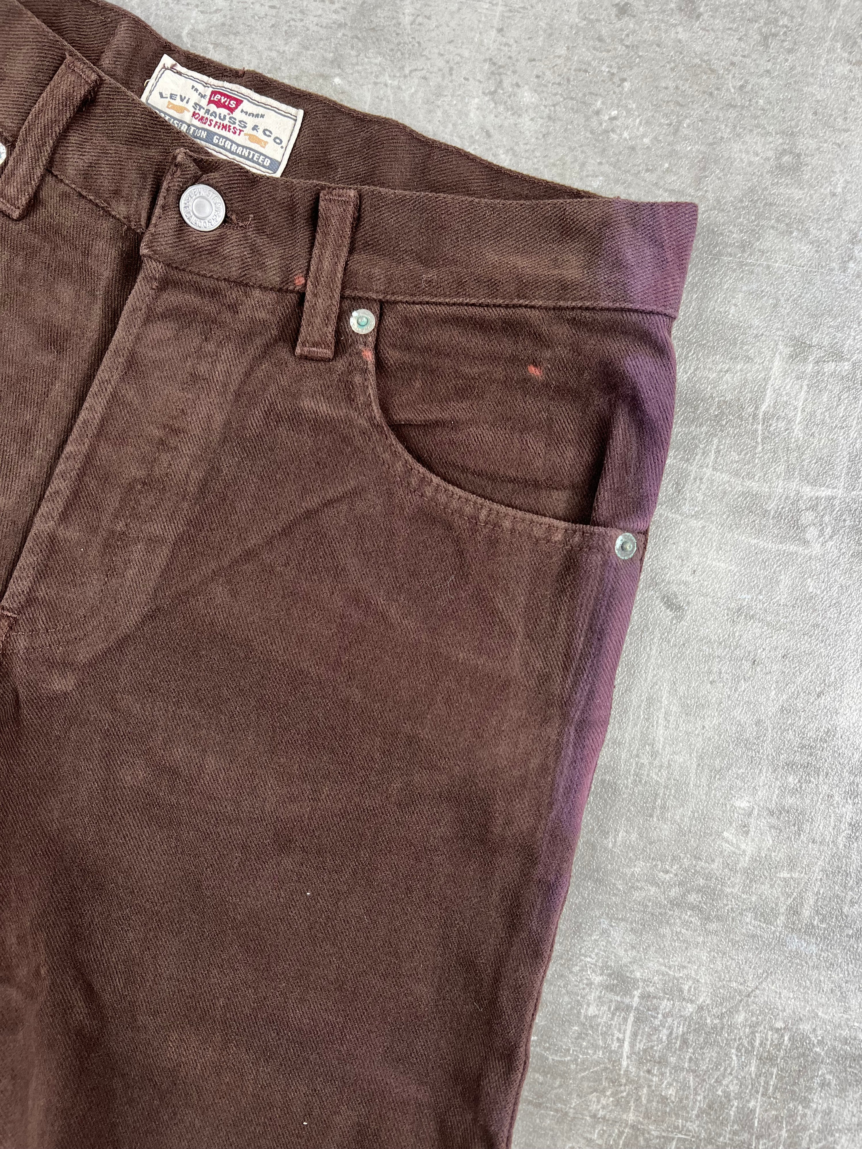 LEVIS 440 COTTON PANTS BROWN MADE IN ITALY