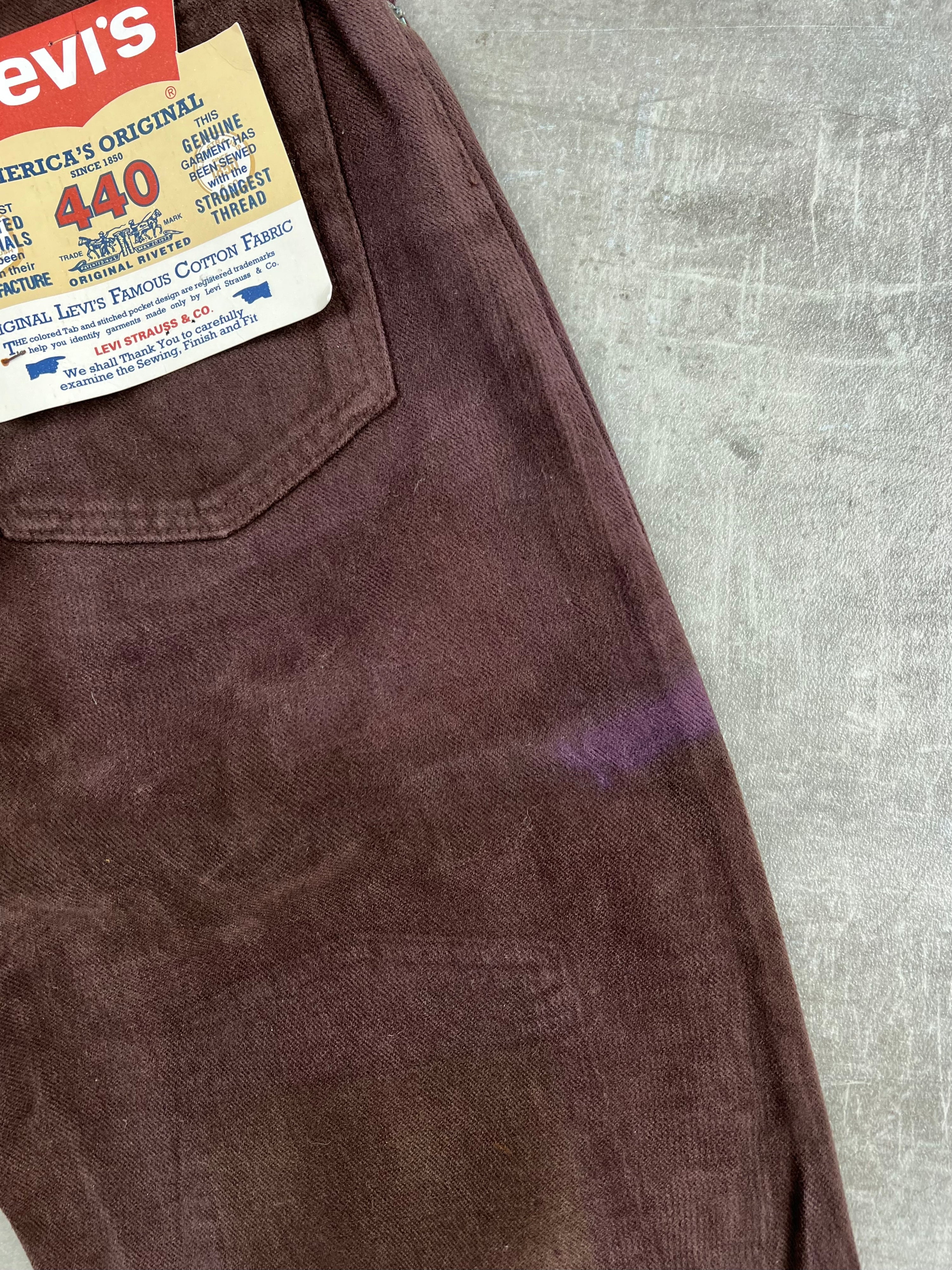 LEVIS 440 COTTON PANTS BROWN MADE IN ITALY