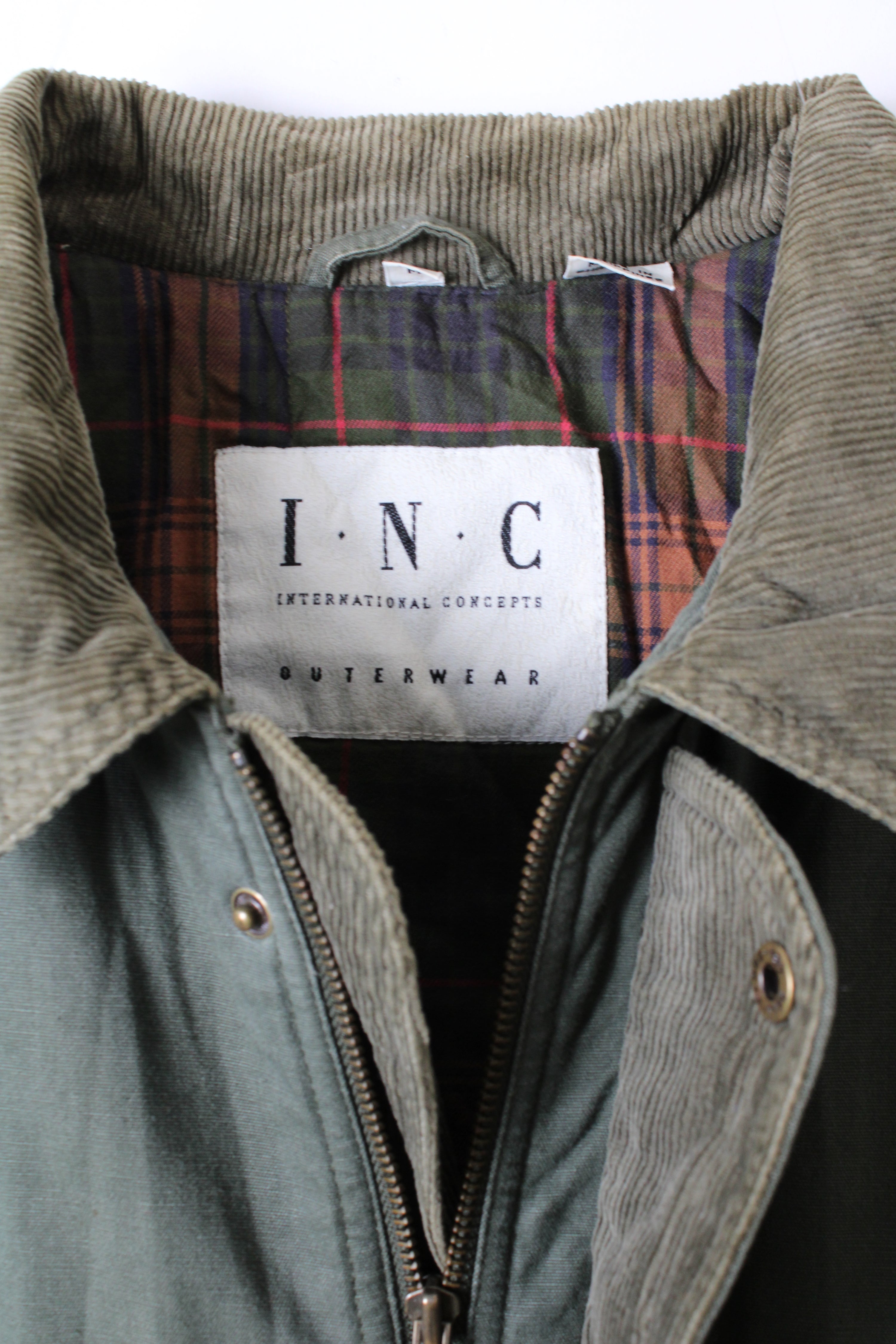 VINTAGE HUNTING JACKET GREEN CANVAS - M