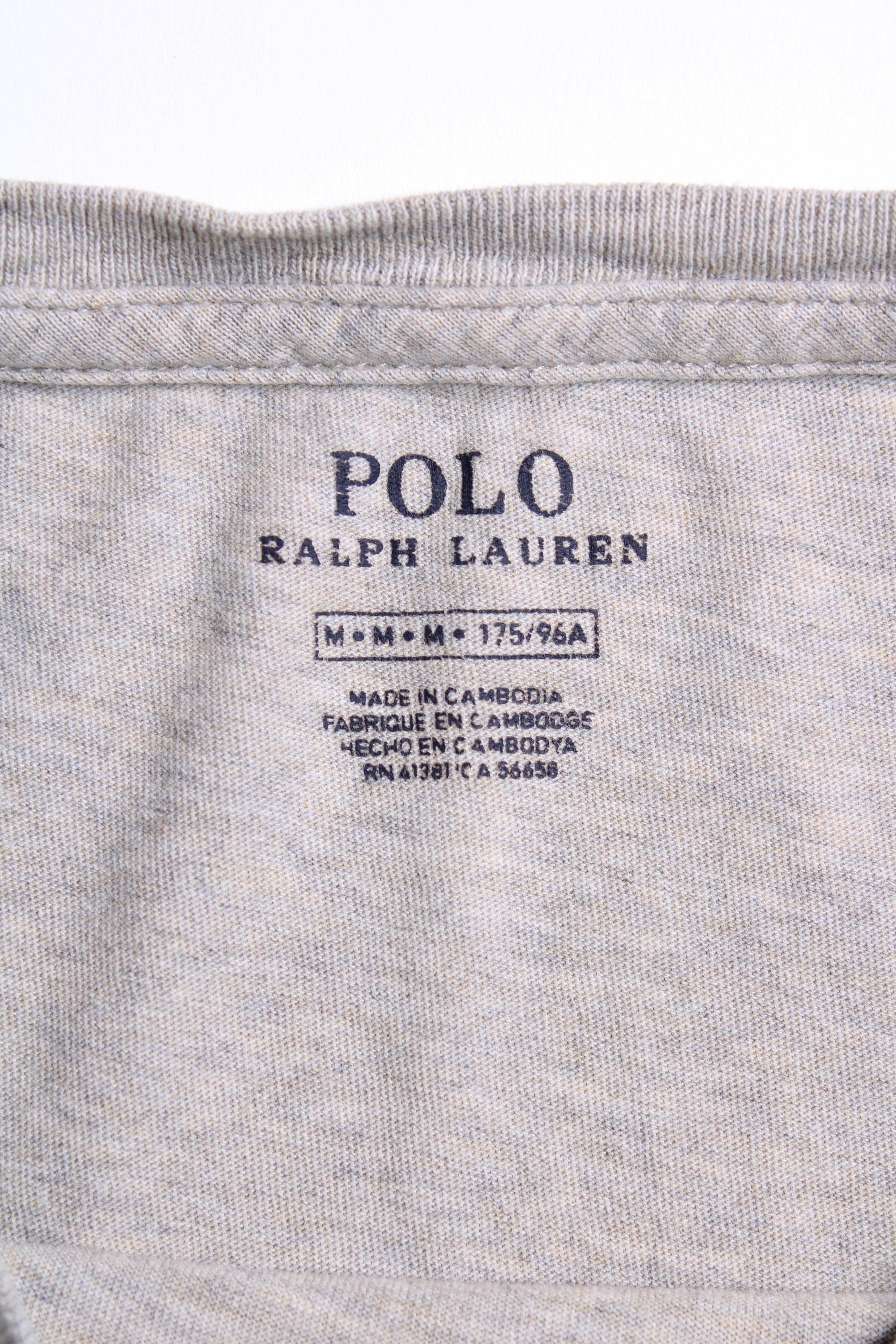 RALPH LAUREN T-SHIRT GREY - M