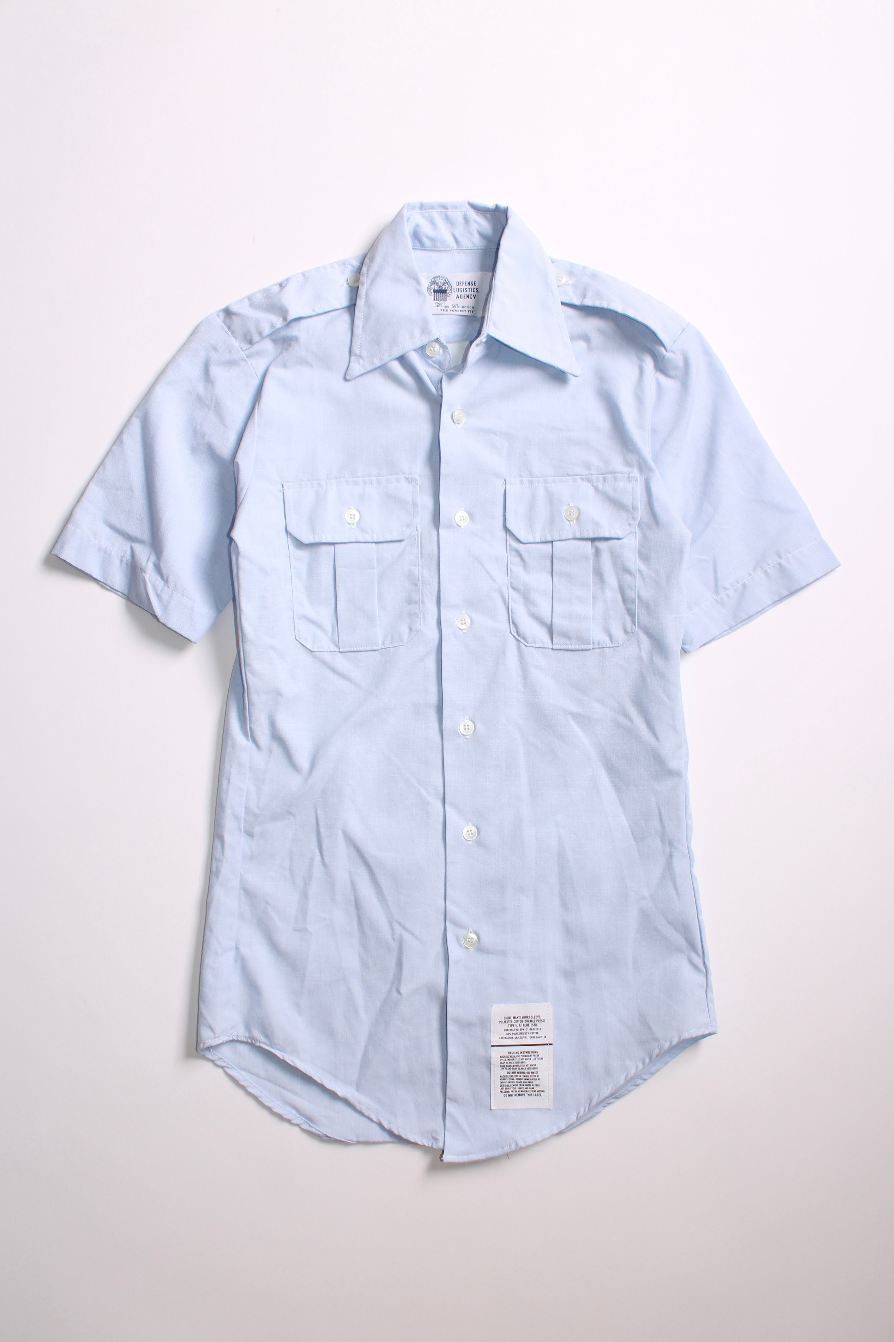 US ARMY VINTAGE UNIFORM SHIRT LIGHT BLUE - XS/S