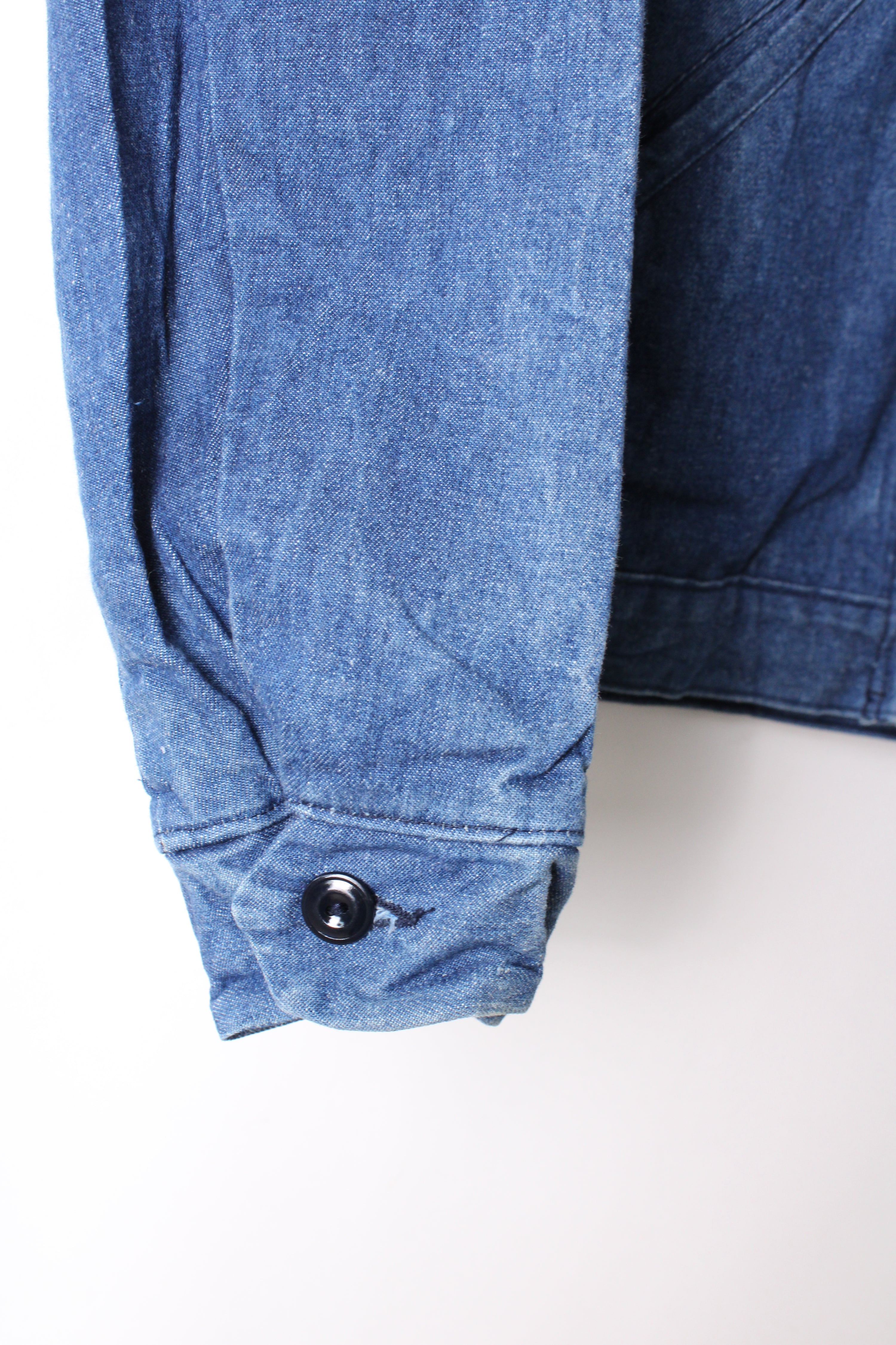 1980S BIG BEN WORK DENIM JACKET BLUE MADE IN USA - M/L