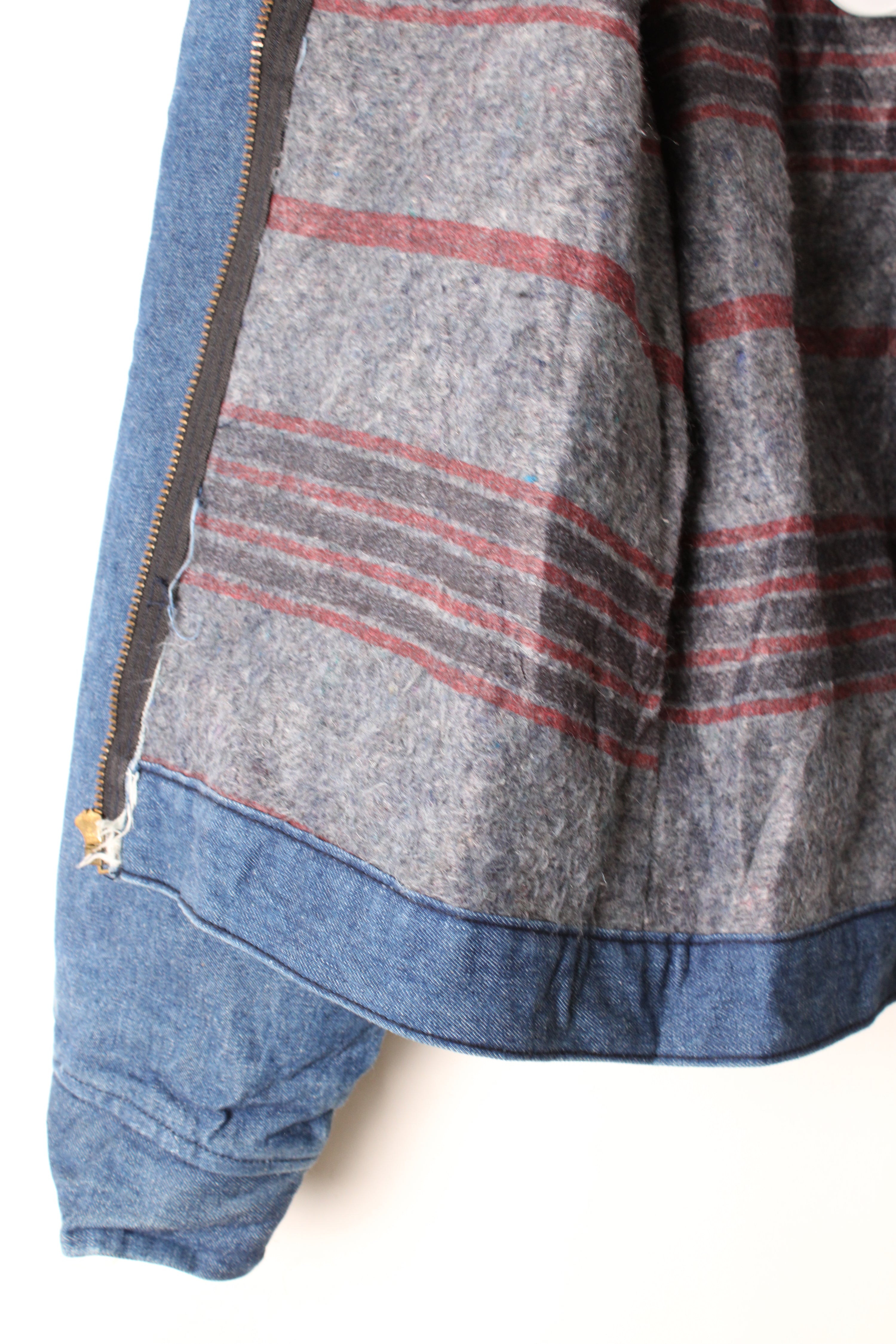 1980S BIG BEN WORK DENIM JACKET BLUE MADE IN USA - M/L