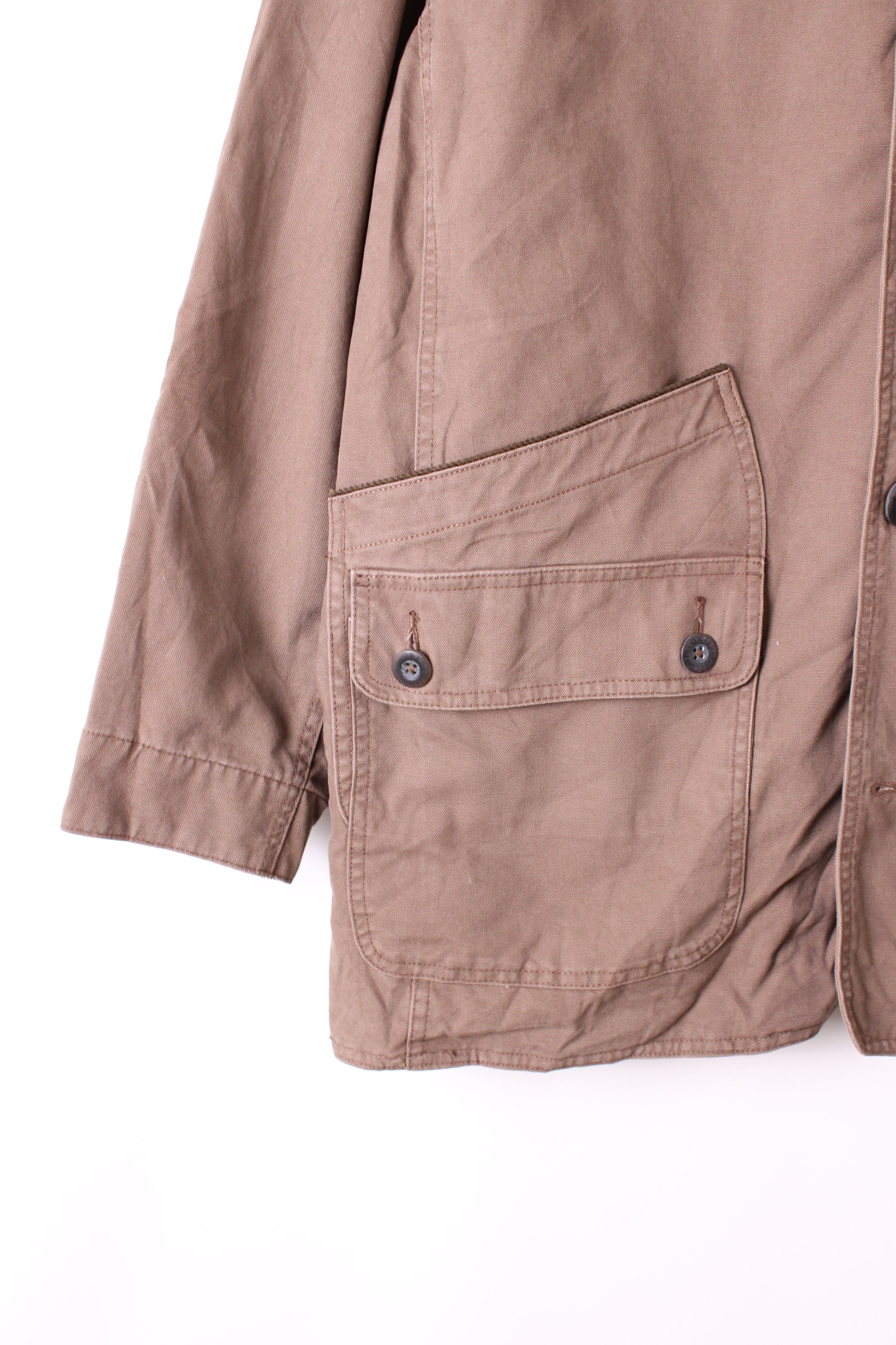 VINTAGE HUNTING JACKET CANVAS FADED BROWN - XL