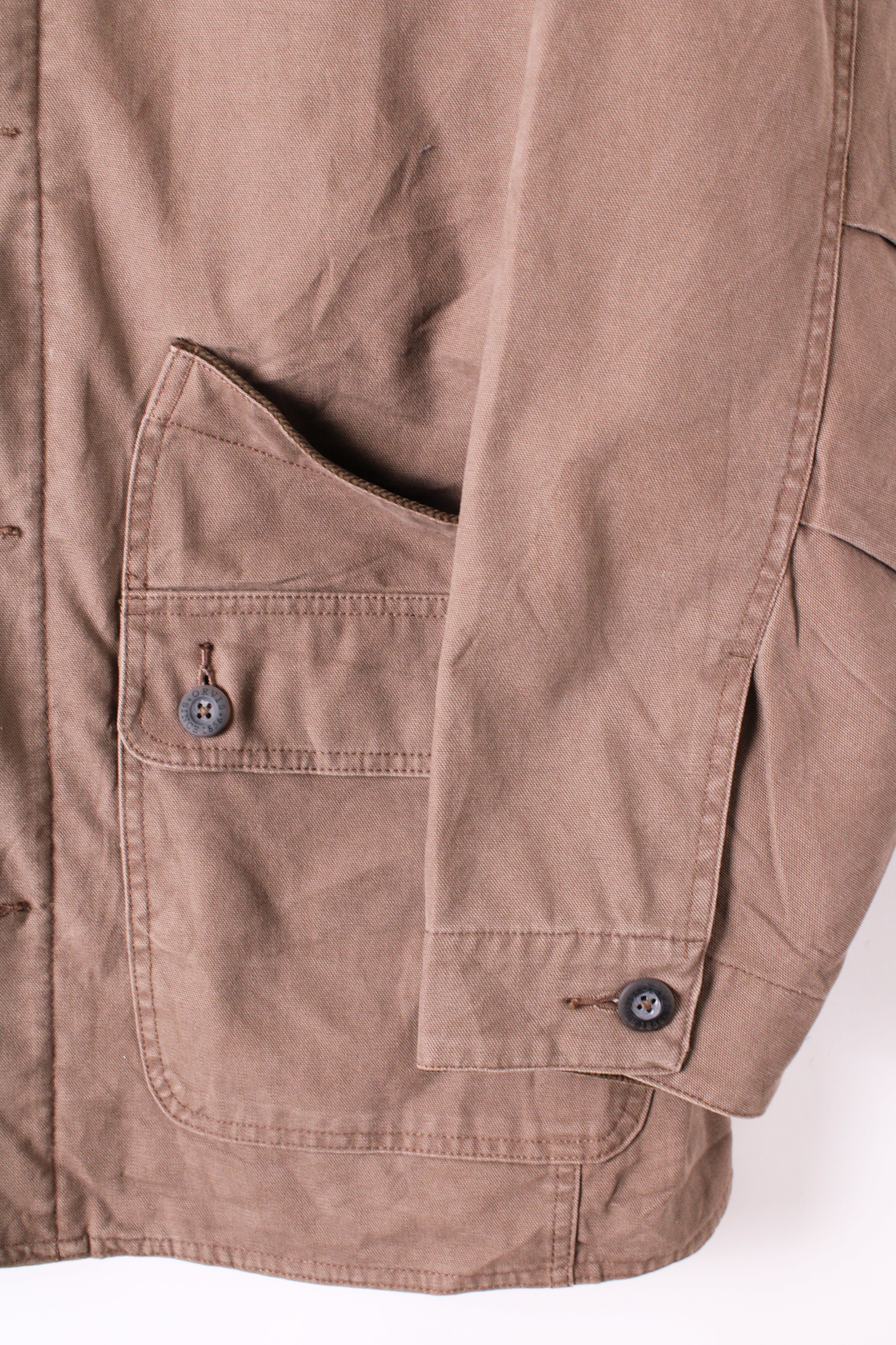 VINTAGE HUNTING JACKET CANVAS FADED BROWN - XL