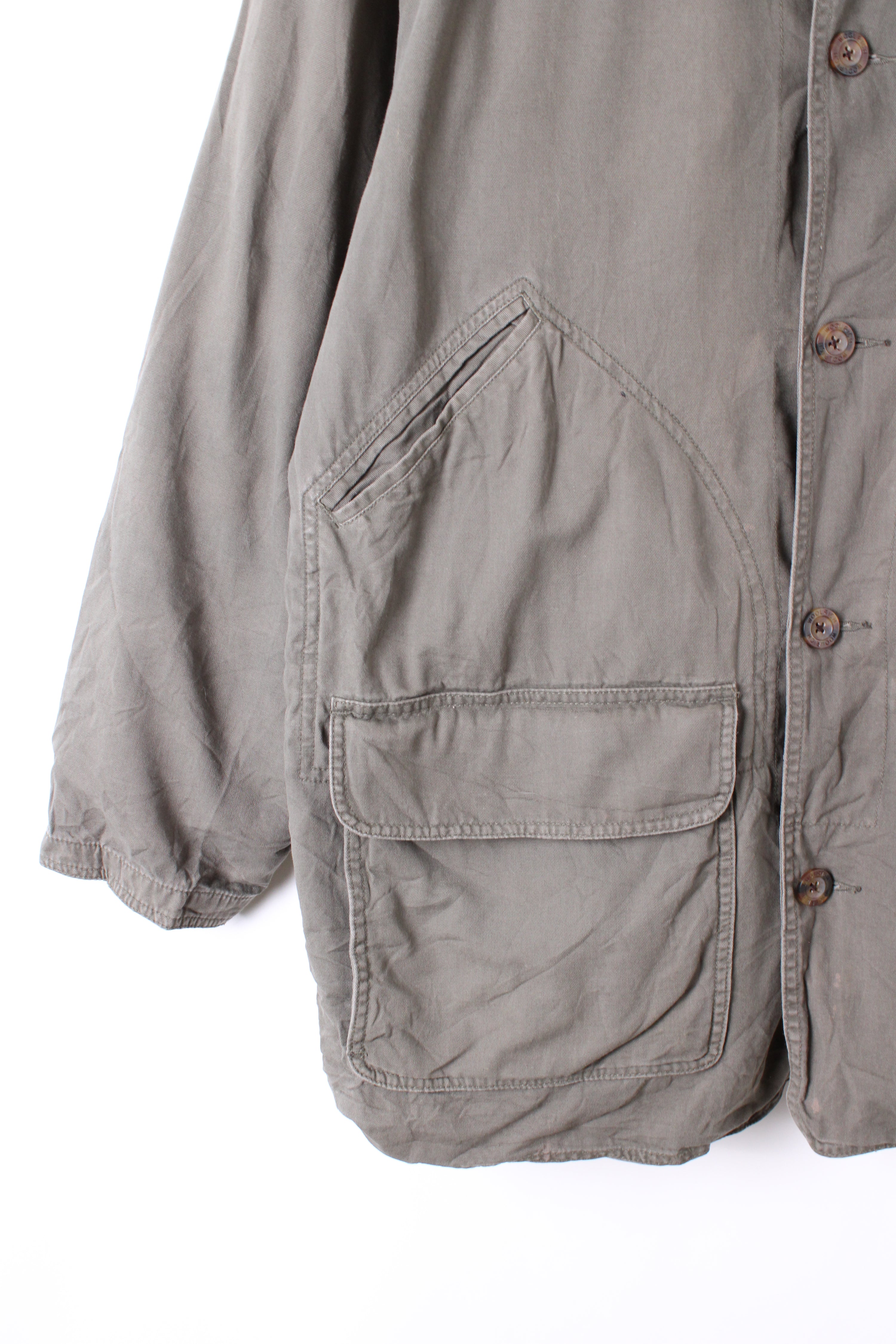 WOOLRICH VINTAGE HUNTING JACKET CANVAS FADED GREEN - XL