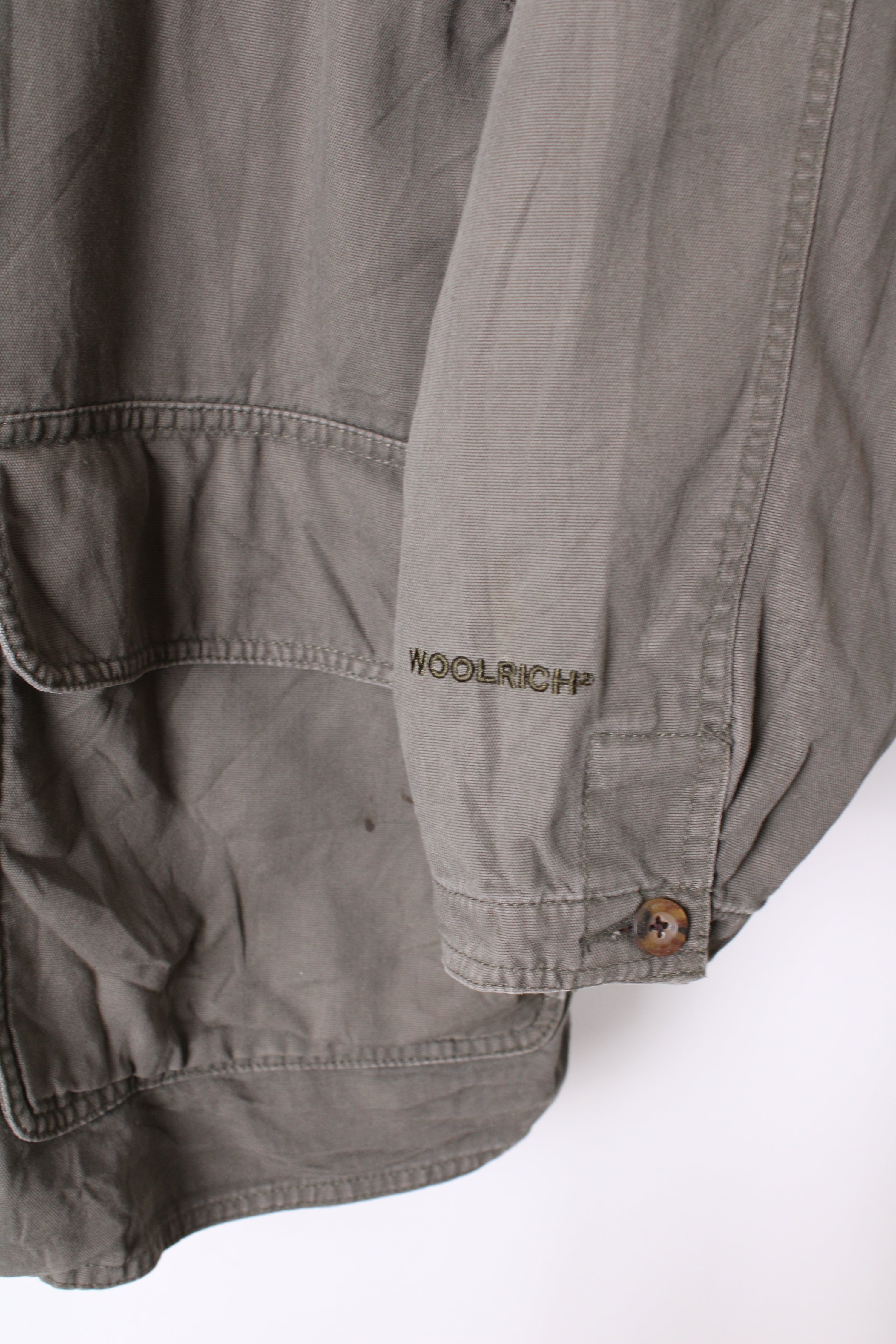 WOOLRICH VINTAGE HUNTING JACKET CANVAS FADED GREEN - XL