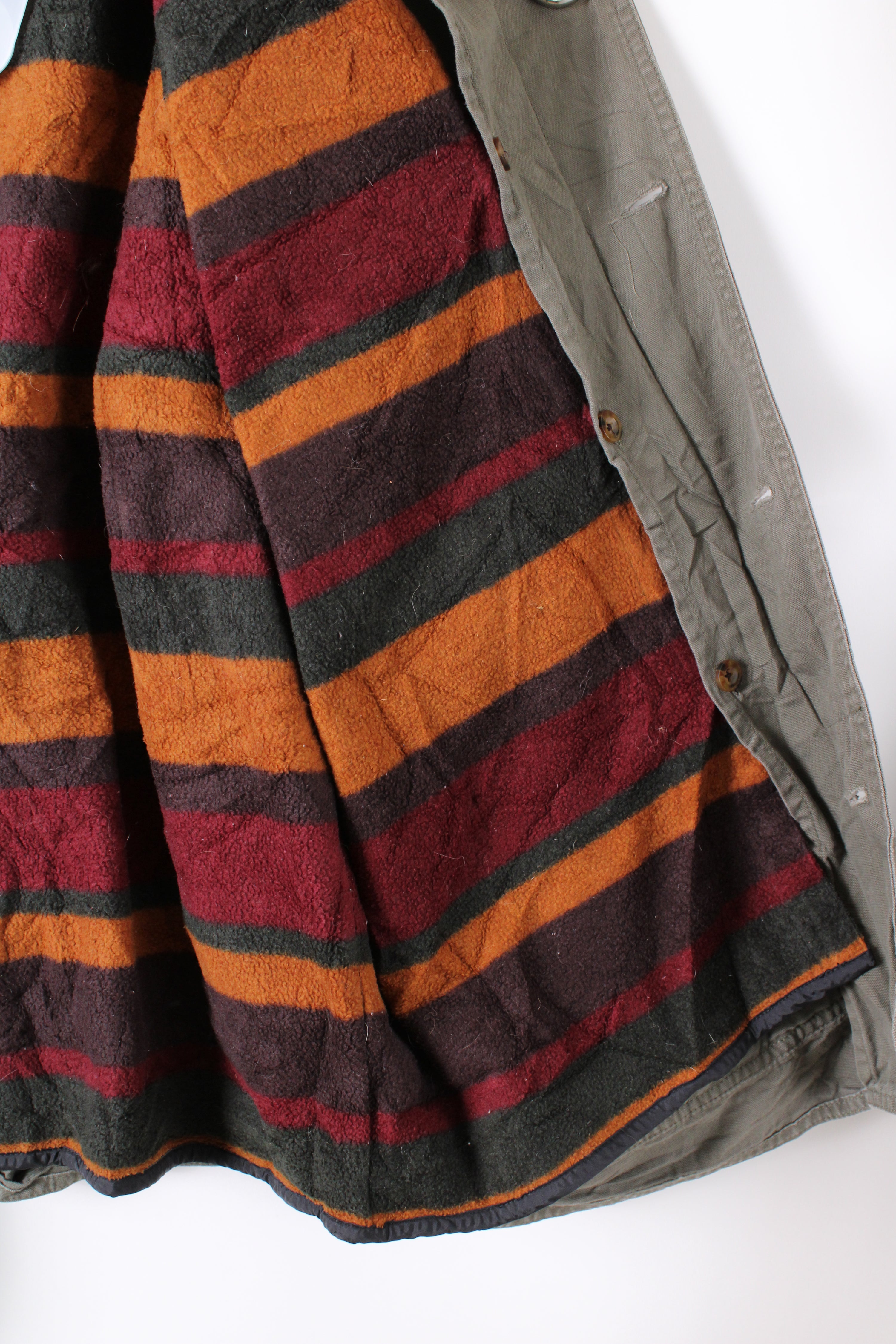 WOOLRICH VINTAGE HUNTING JACKET CANVAS FADED GREEN - XL