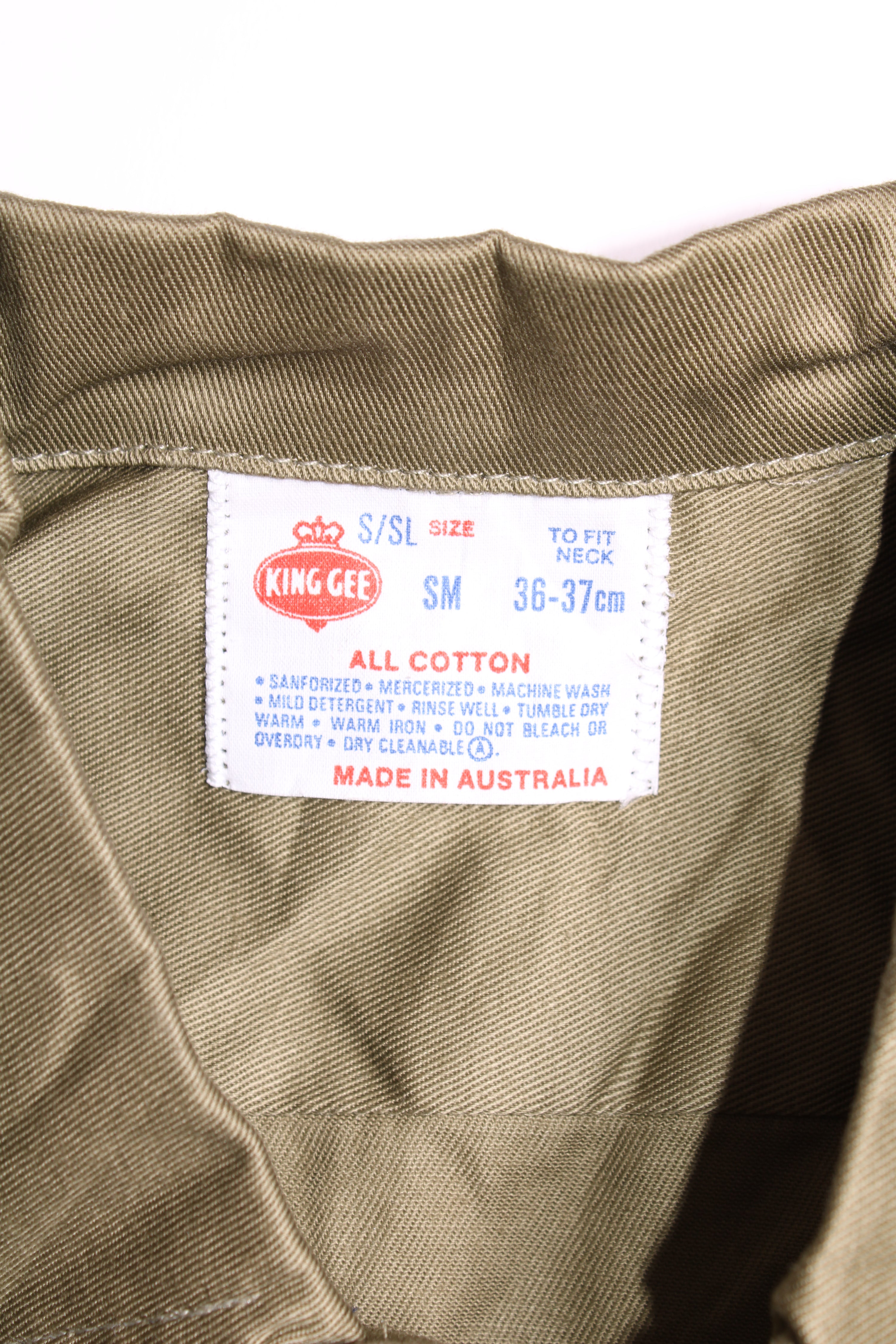 VINTAGE KING GEE WORK SHIRT MADE IN ASUTRALIA - S/M