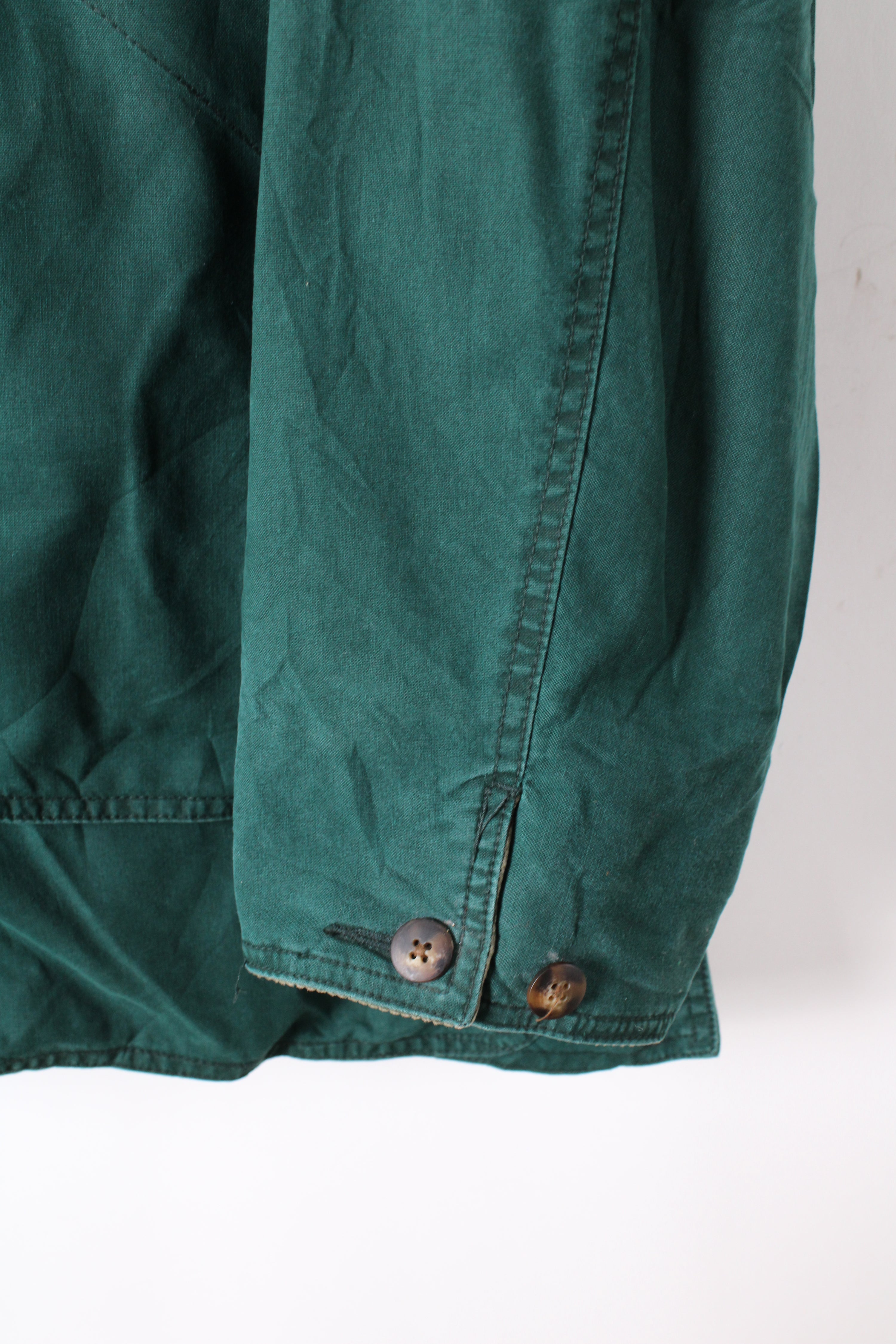 VINTAGE HUNTING JACKET CANVAS COTTON GREEN - XL
