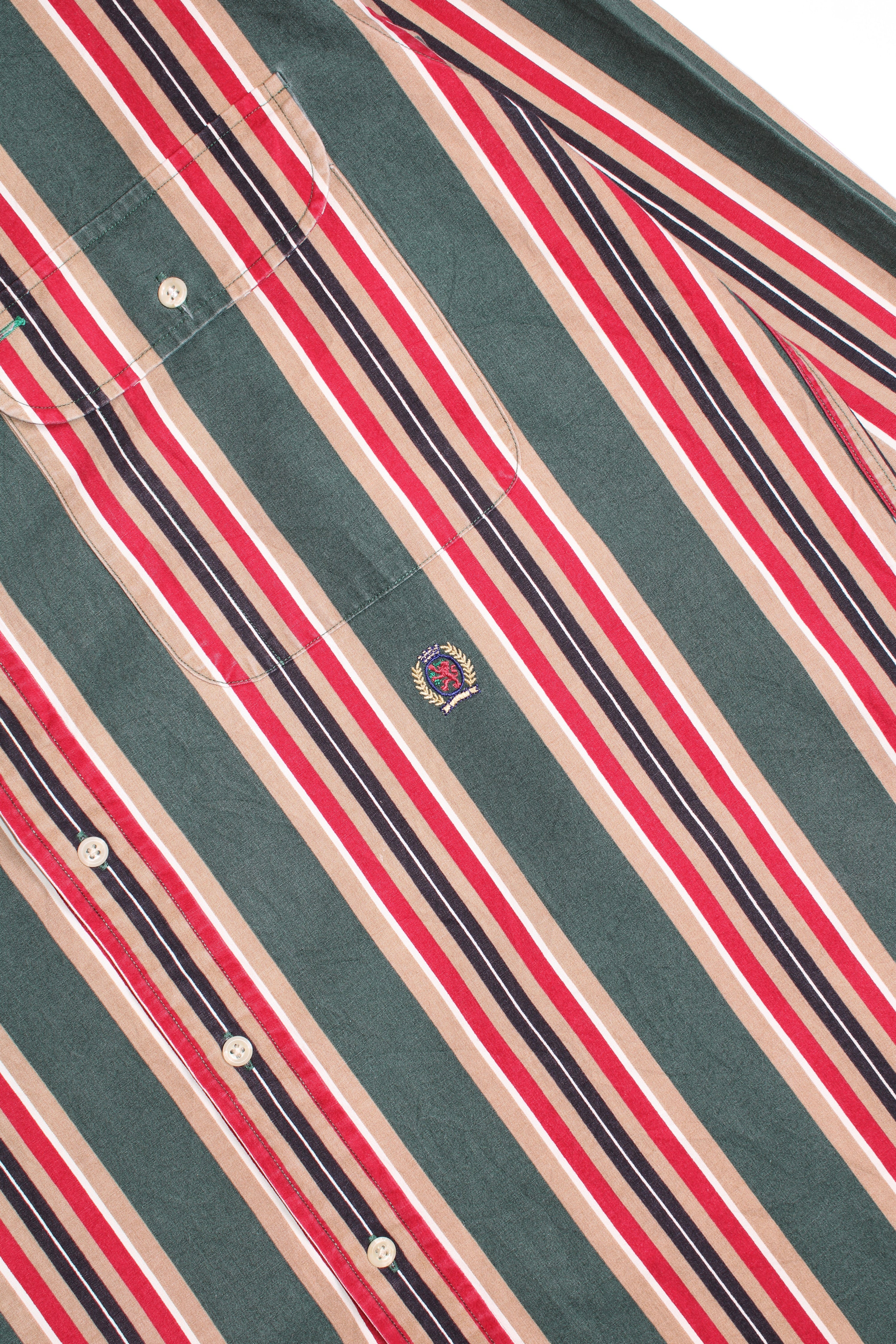 TOMMY HILFIGER VINTAGE STRIPED COTTON SHIRT - L