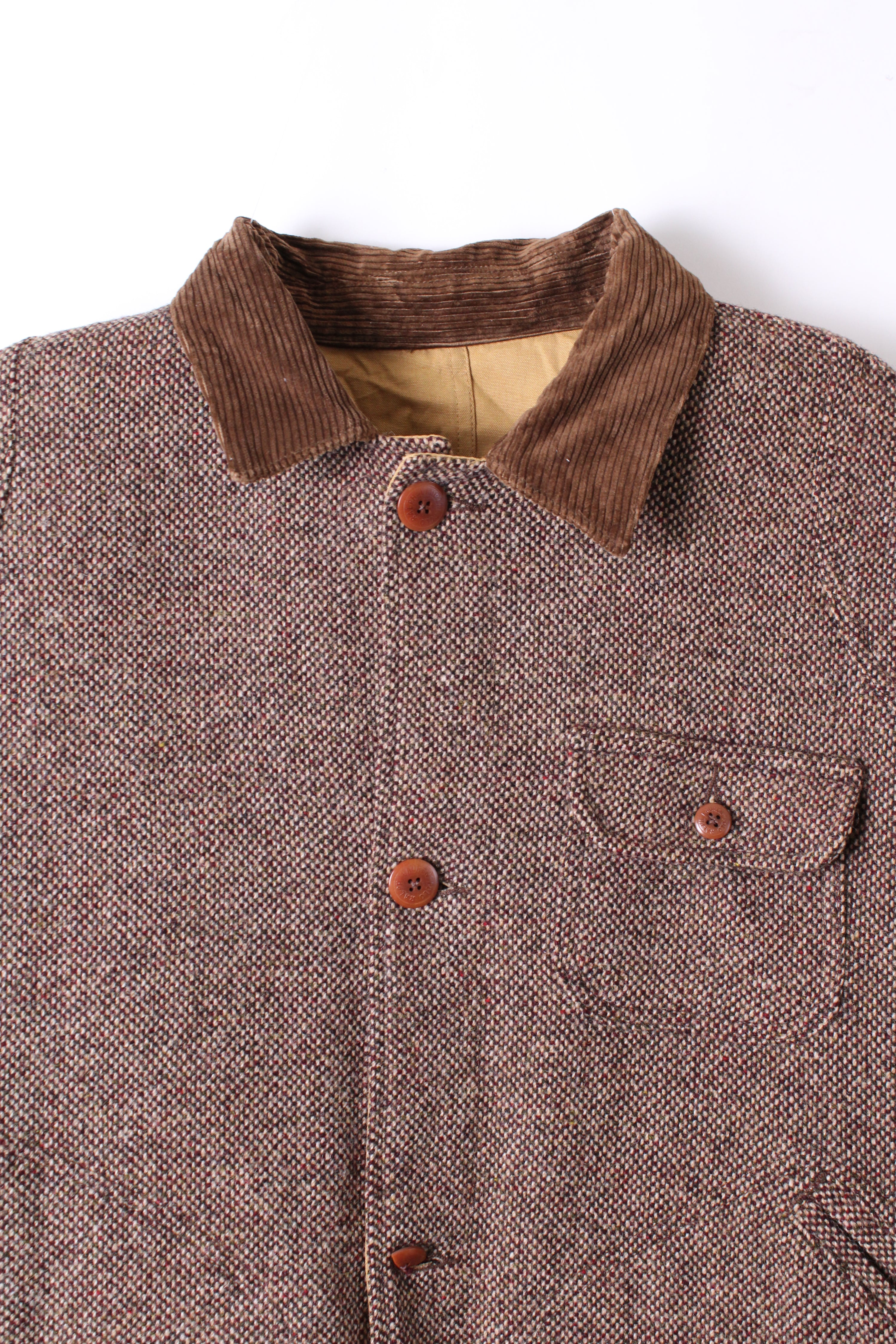 RALPH LAUREN HUNTING JACKET REVERSIBLE WOOL/CANVAS - L