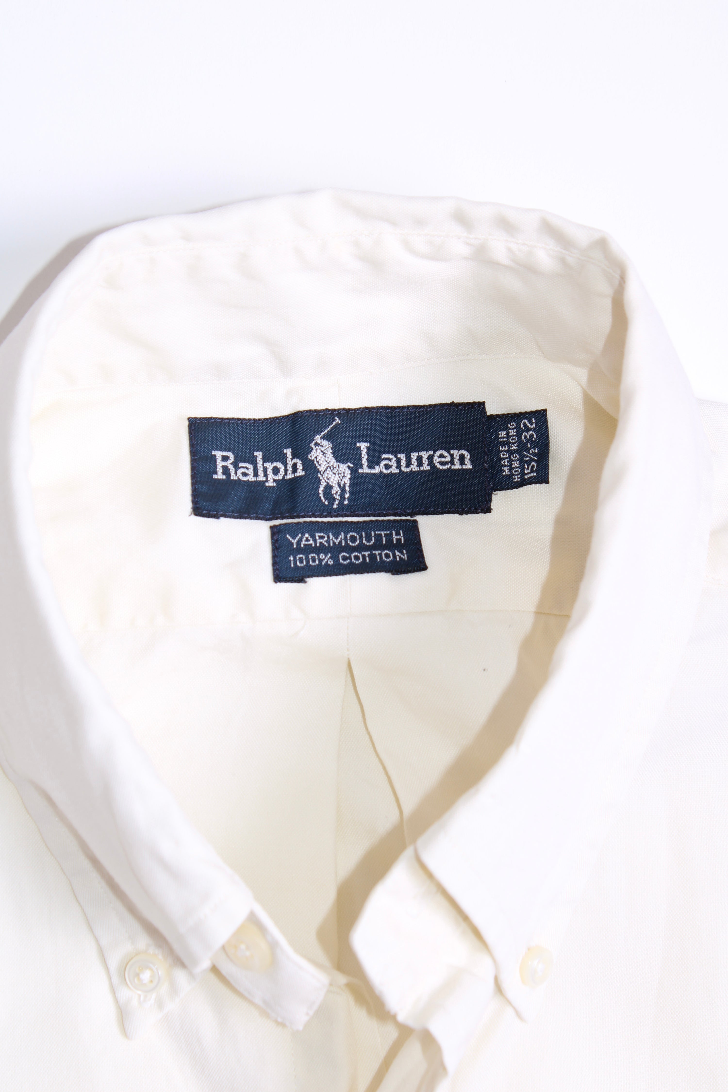 RALPH LAUREN BUTTON DOWN COTTON SHIRT BUTTER - M/L