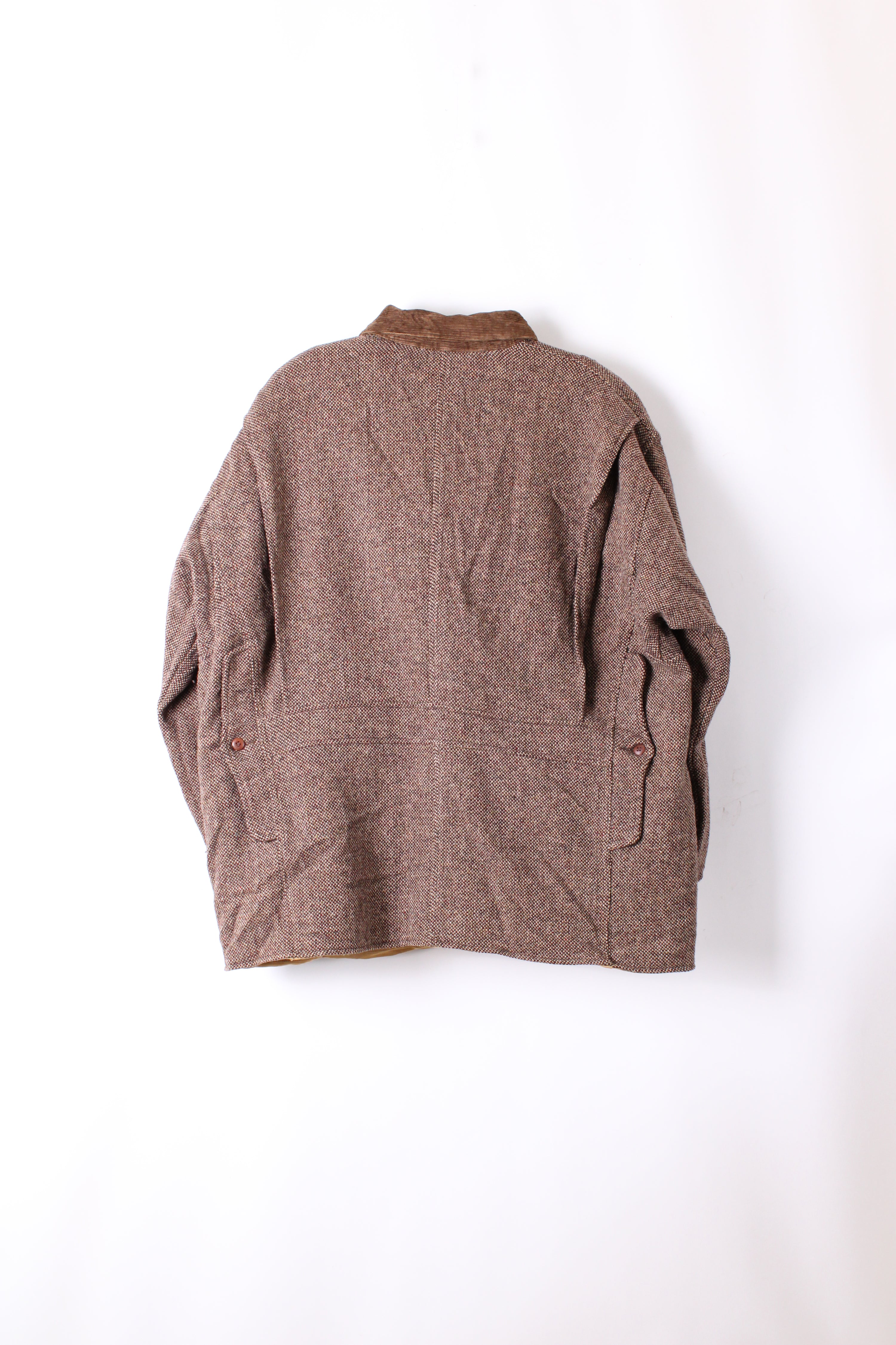 RALPH LAUREN HUNTING JACKET REVERSIBLE WOOL/CANVAS - L